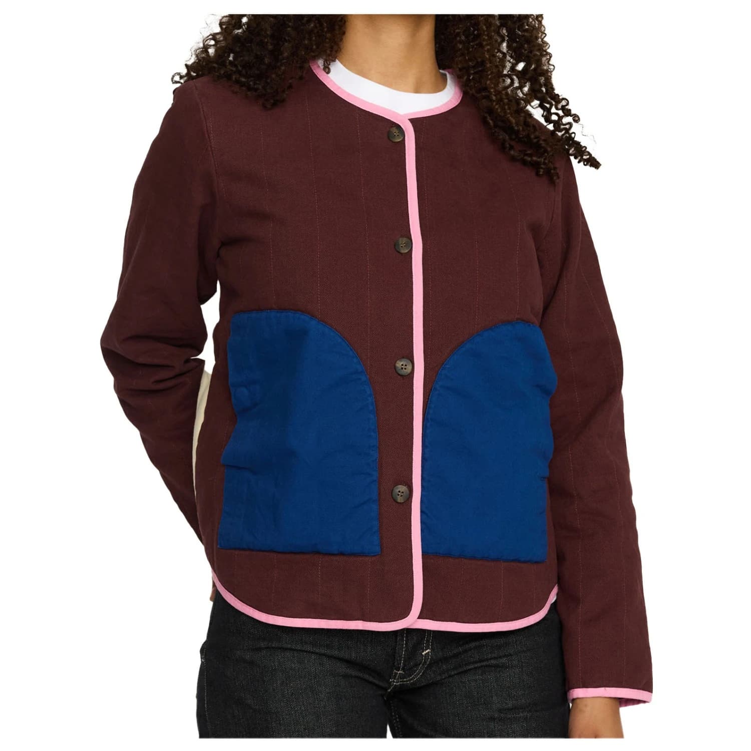 Дамско ежедневно яке Selfhood Women's Quilted Jacket Casual jacket - Burgundy