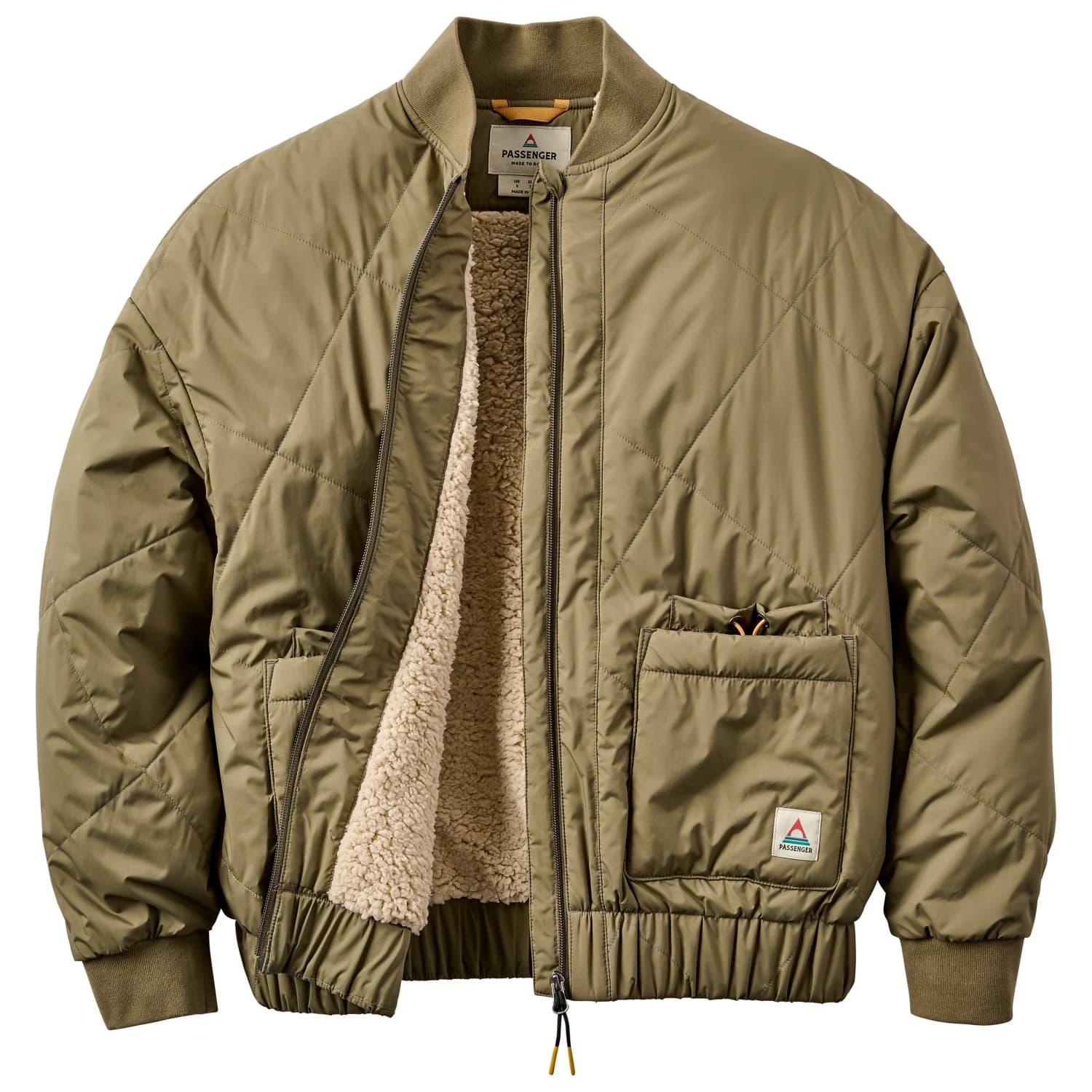 Дамско ежедневно яке Passenger Women's Lucia Sherpa Lined Bomber Jacket Casual jacket - Dusty Olive