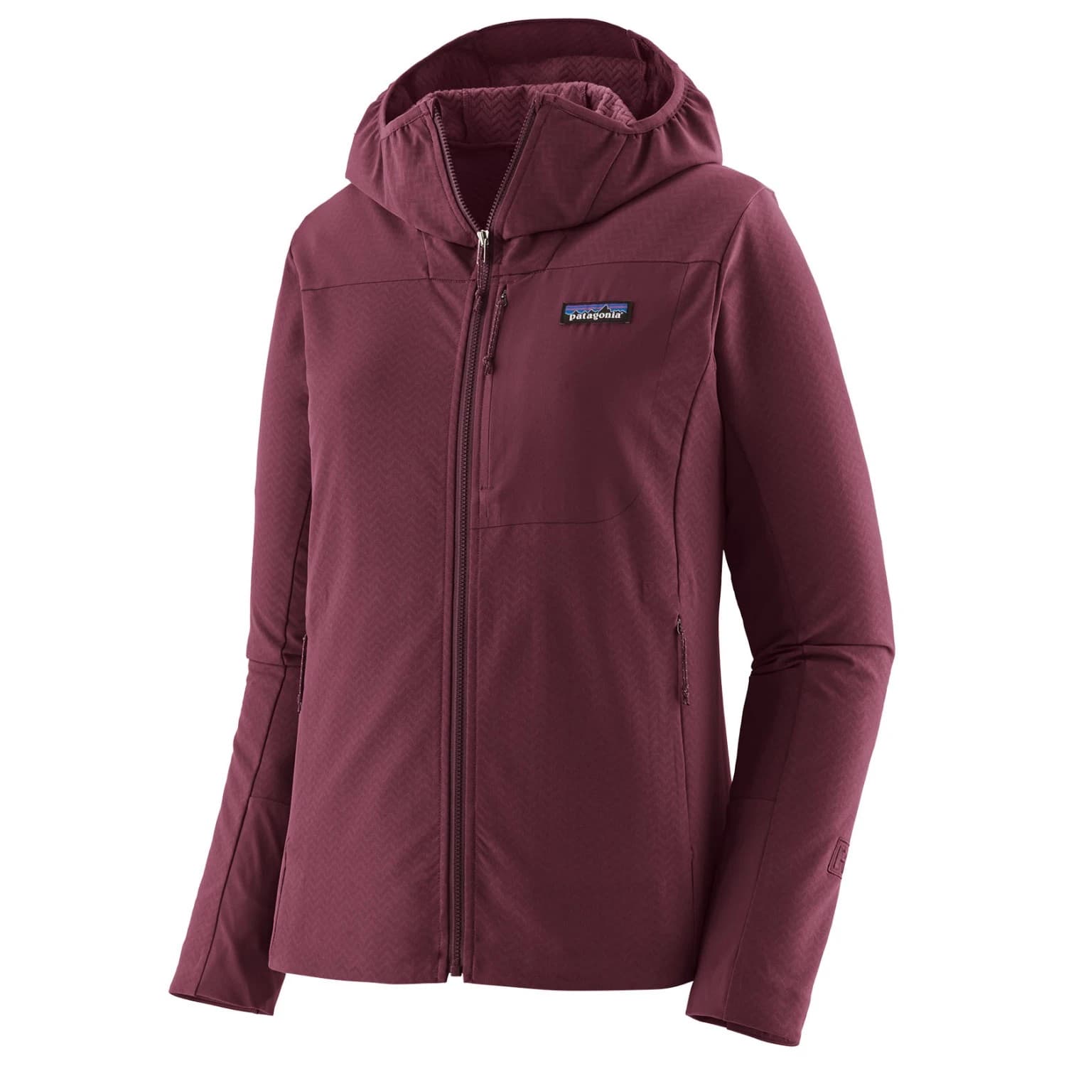 Дамско софтшел яке Patagonia Women's R1 Crossstrata Hoody Softshell jacket - Berry Fig
