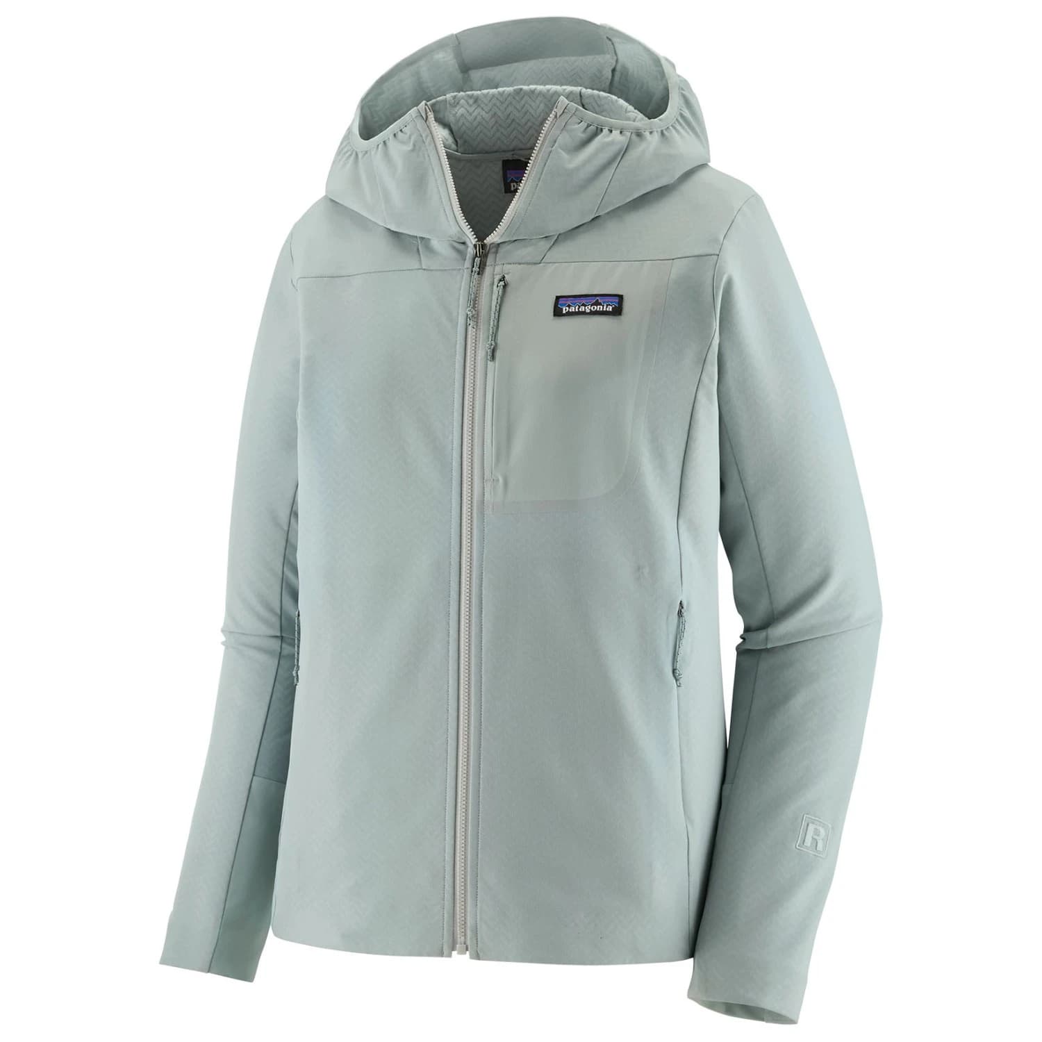 Дамско софтшел яке Patagonia Women's R1 Crossstrata Hoody Softshell jacket - Virtually Blue