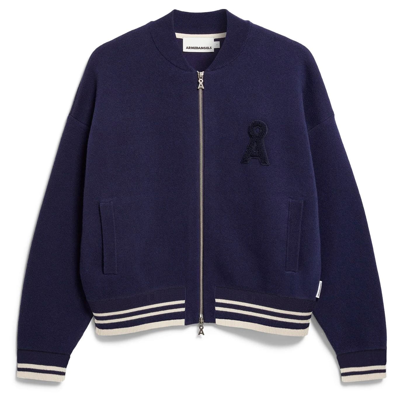 Дамско ежедневно яке ARMEDANGELS Women's Iconic Å Bomber Jacket Casual jacket - Tinted Navy / Oatmilk