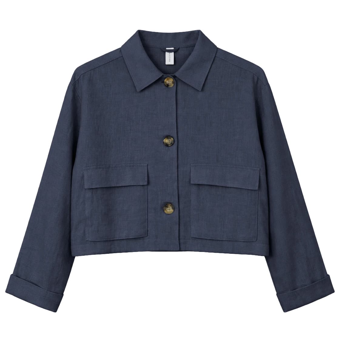 Дамско ежедневно яке Mazine Women's Short Linen Jacket Casual jacket - Ink Blue
