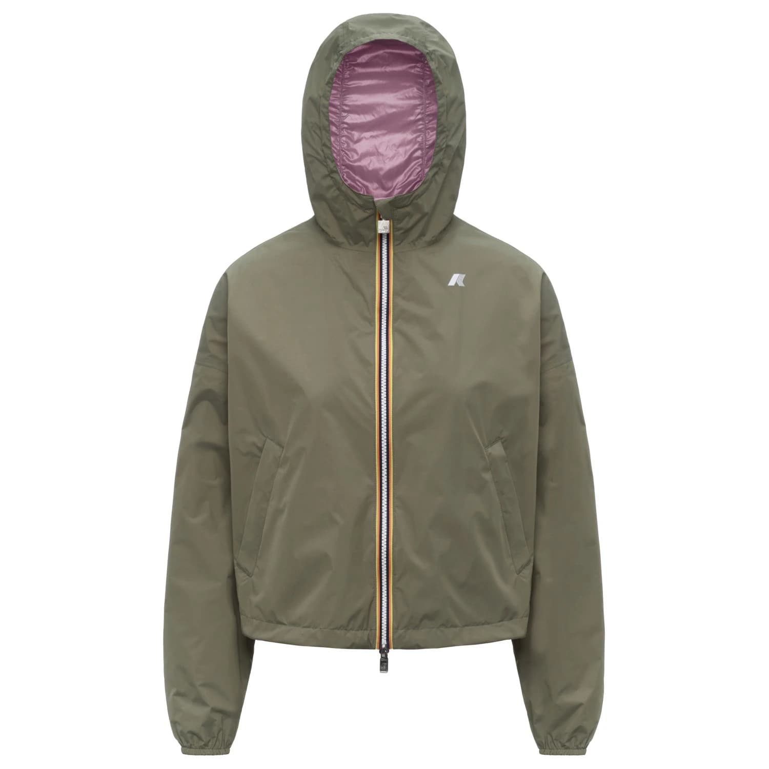 Дамско ежедневно яке K-way Women's Laurette Plus.2 Double Casual jacket - Green Lichen / Violet