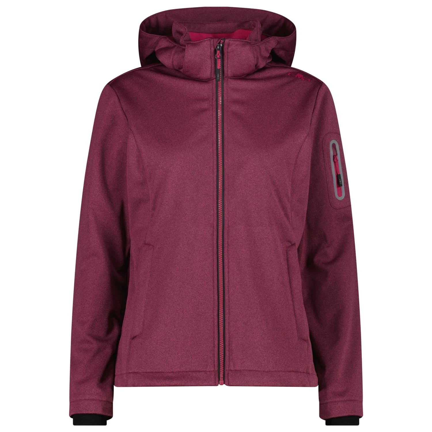 Дамско софтшел яке CMP Women's Jacket Zip Hood 39A5006M Softshell jacket - Amaranto Melane