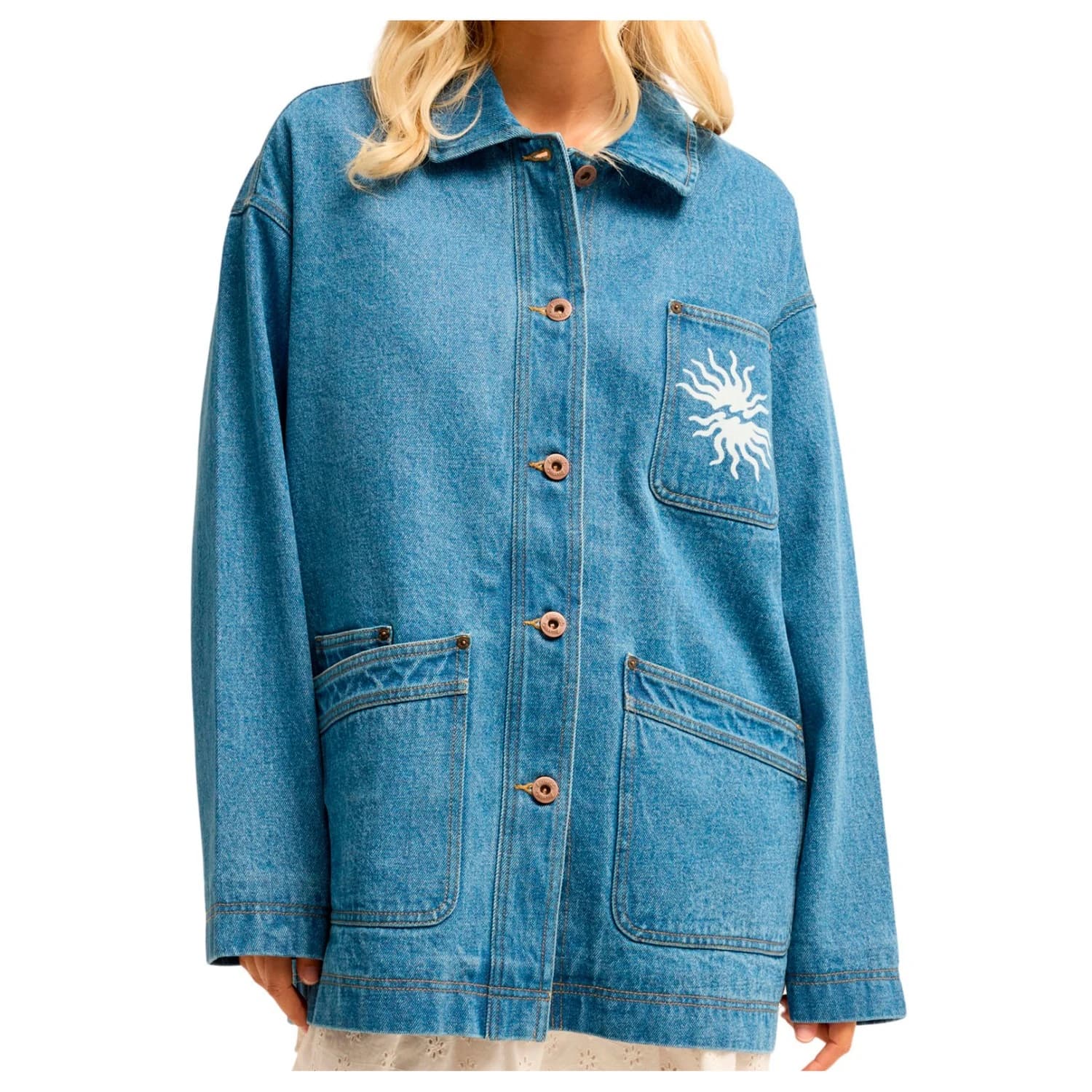 Дамско ежедневно яке Billabong Women's Denim Shore Casual jacket - Bleach