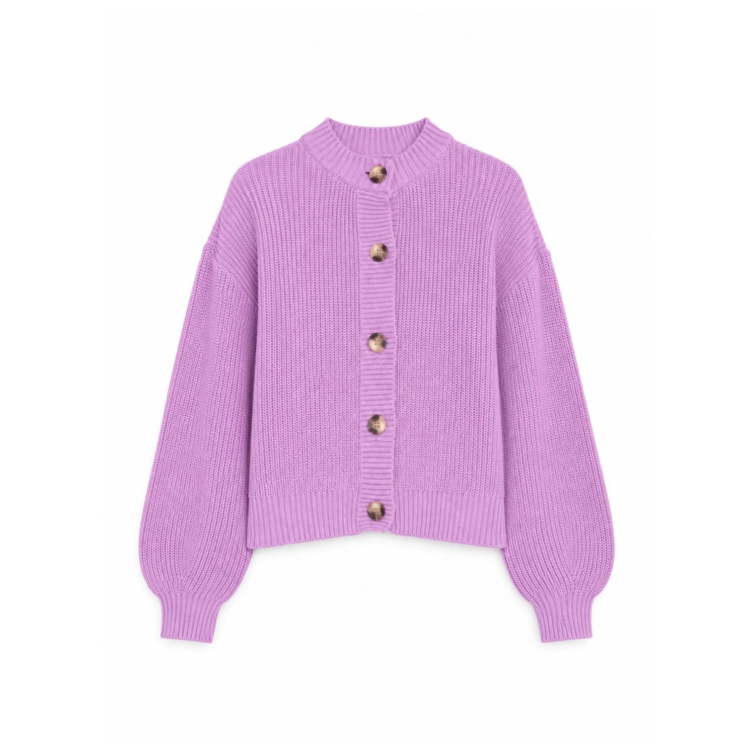 Ежедневно яке Mazine Women's Crew Neck Knit Cardigan Casual jacket - Grape Pink