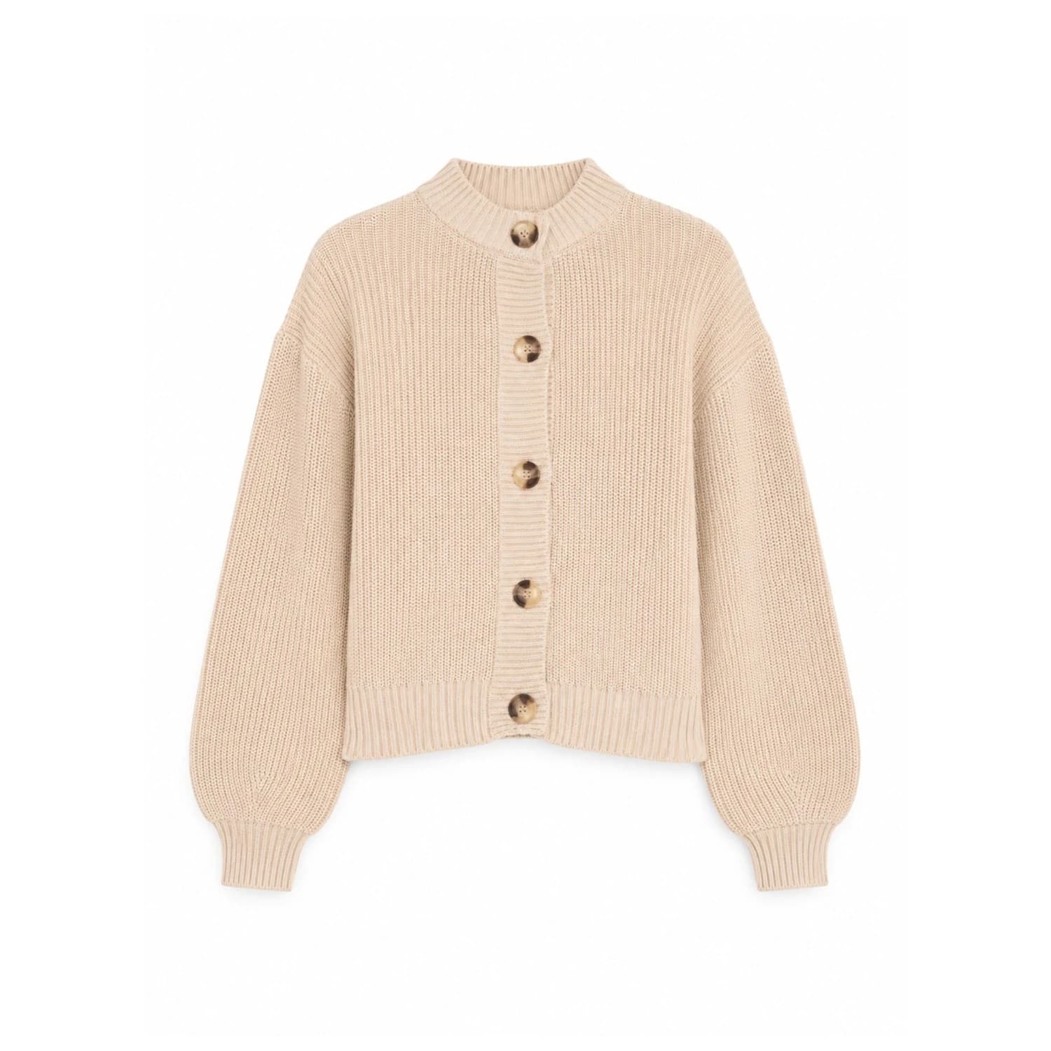 Ежедневно яке Mazine Women's Crew Neck Knit Cardigan Casual jacket - Light Beige