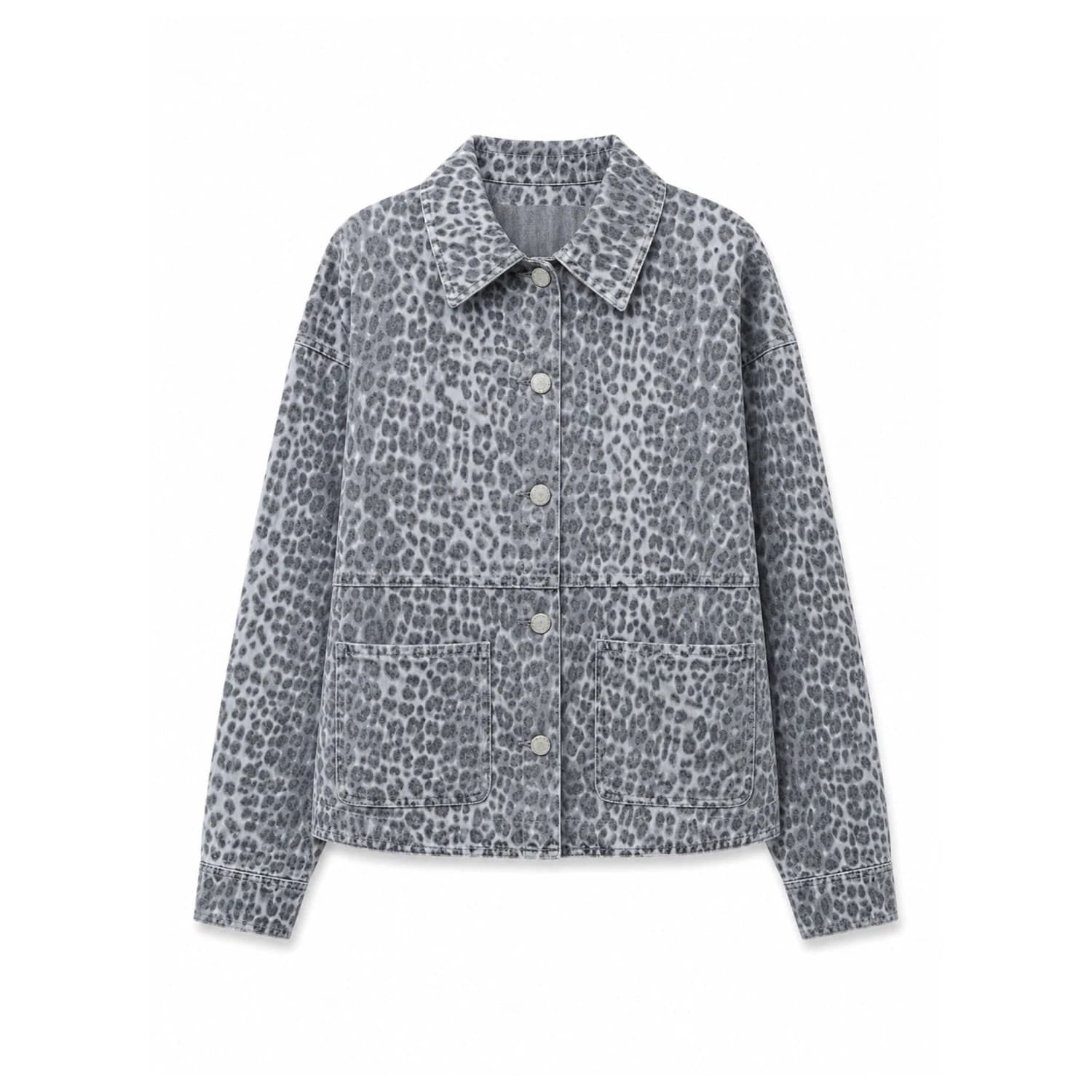 Ежедневно яке Mazine Women's Printed Denim Jacket Casual jacket - Grey / Printed