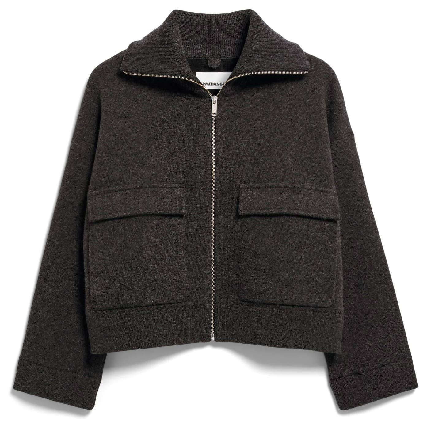 Дамско ежедневно яке ARMEDANGELS Women's Cotton-Wool Knit Jacket Casual jacket - Steel Melange