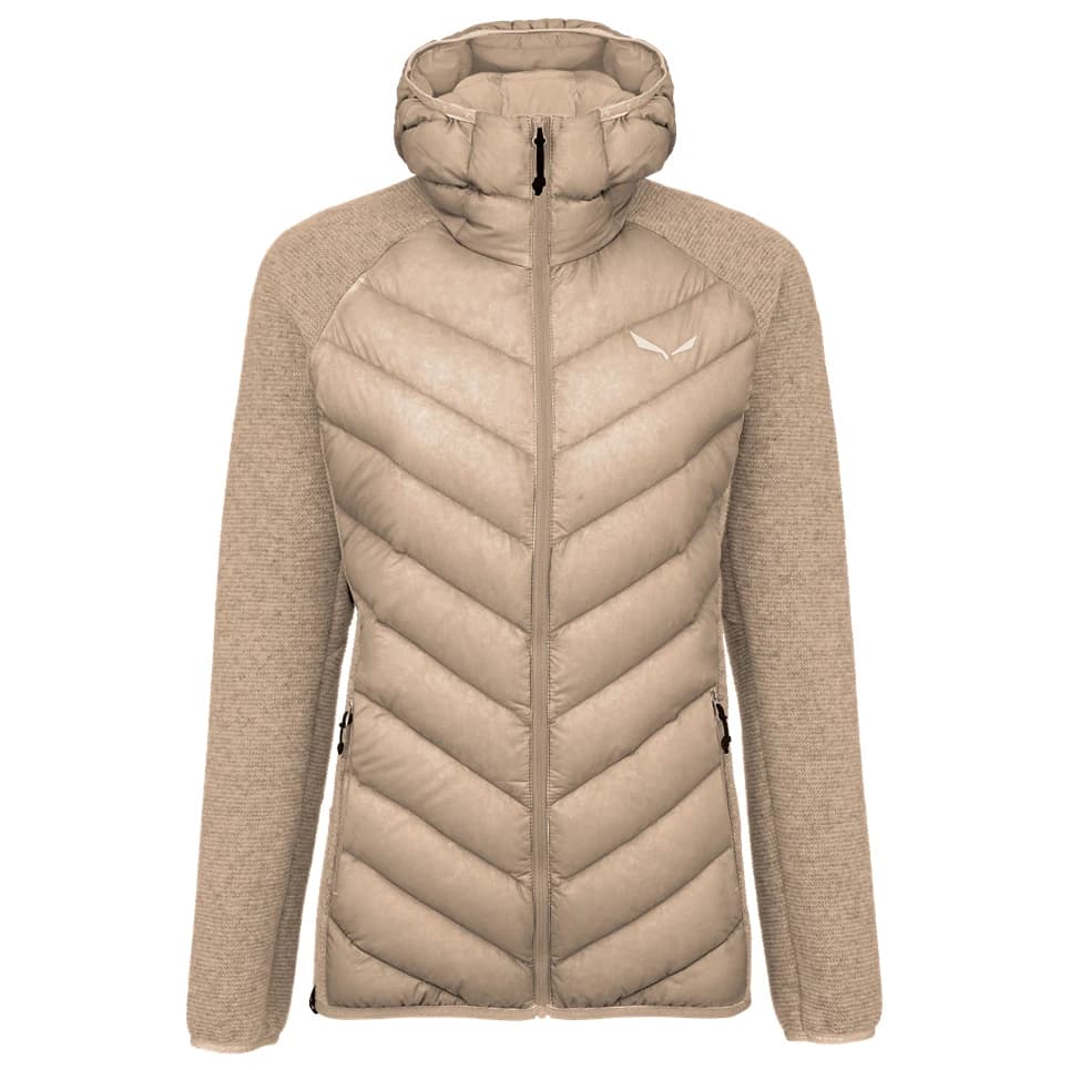 Дамско вълнено яке Salewa Women's Fanes Sarner/Down Hybrid Jacket Down jacket - Quicksand