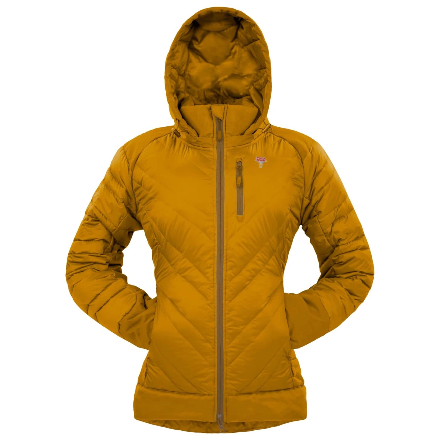 Дамско пухено яке Grüezi bag Women's Lightful DownWool Jacket Down jacket - Pineapple / Mustard