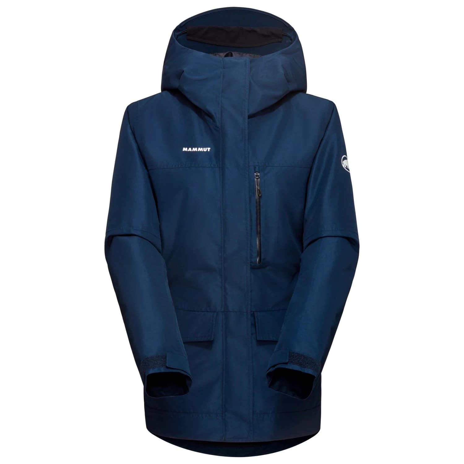 Дамско ски яке Mammut Women's Fall Line Hardshell Thermo Hooded Jacket Ski jacket - Marine