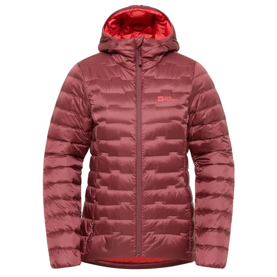 Дамско пухено яке Jack Wolfskin Women's Passamani Down Hoody Down jacket - Red Ochre
