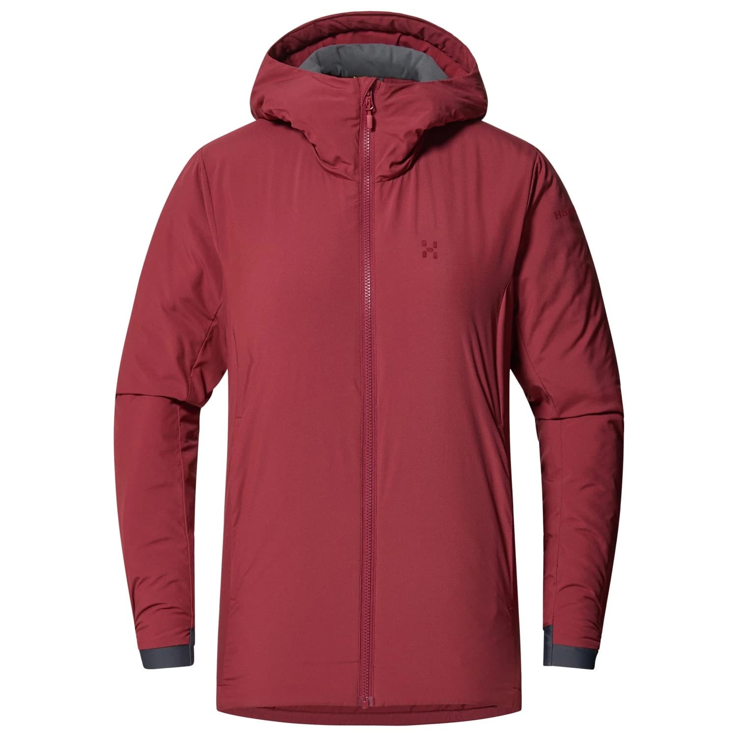 Дамско синтетично яке Haglöfs Women's Mimic Alert Hood Synthetic jacket - Carmine Red