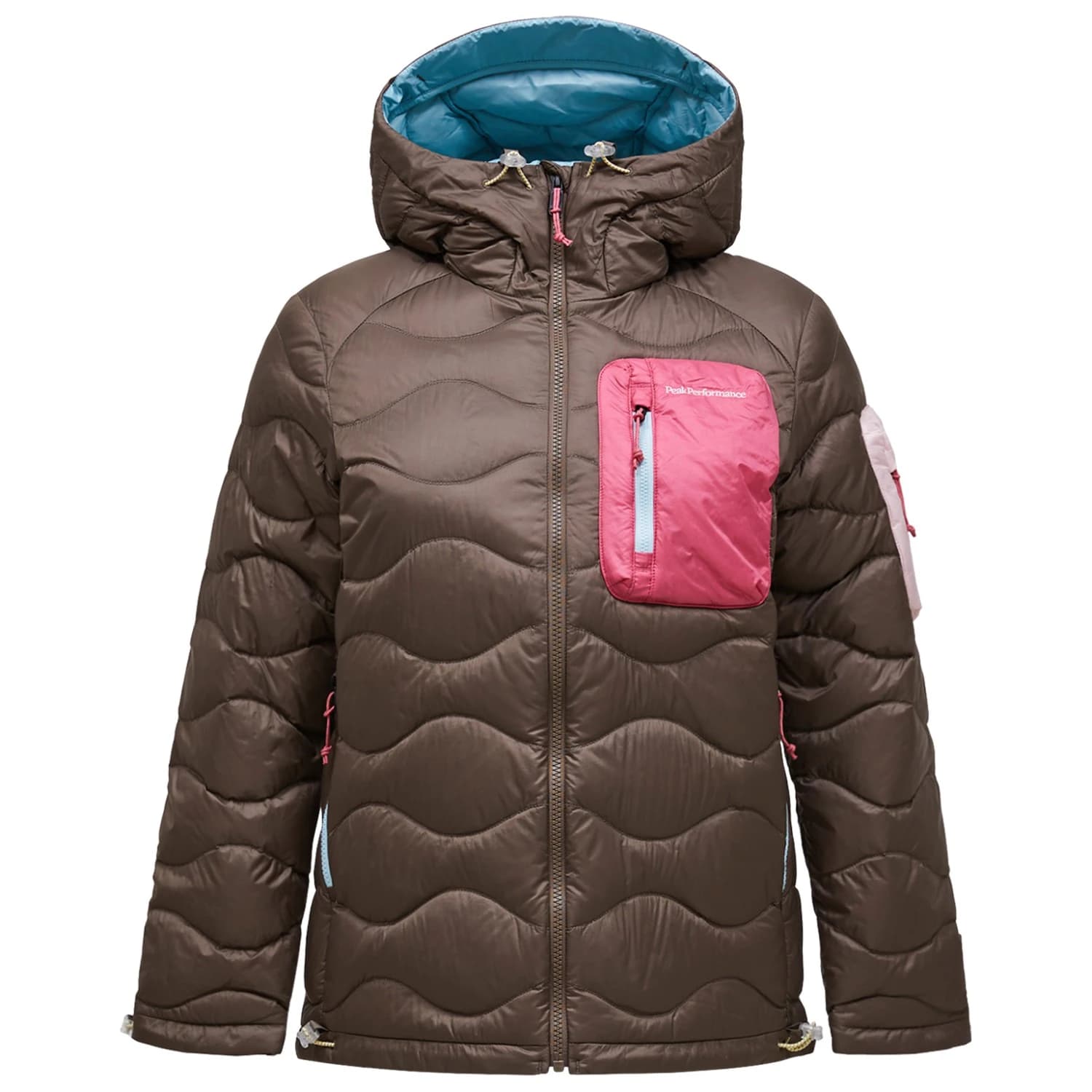 Дамско пухено яке Peak Performance Women's Helium Utility Down Hood Down jacket - Terrain Tan / Mountain Blush