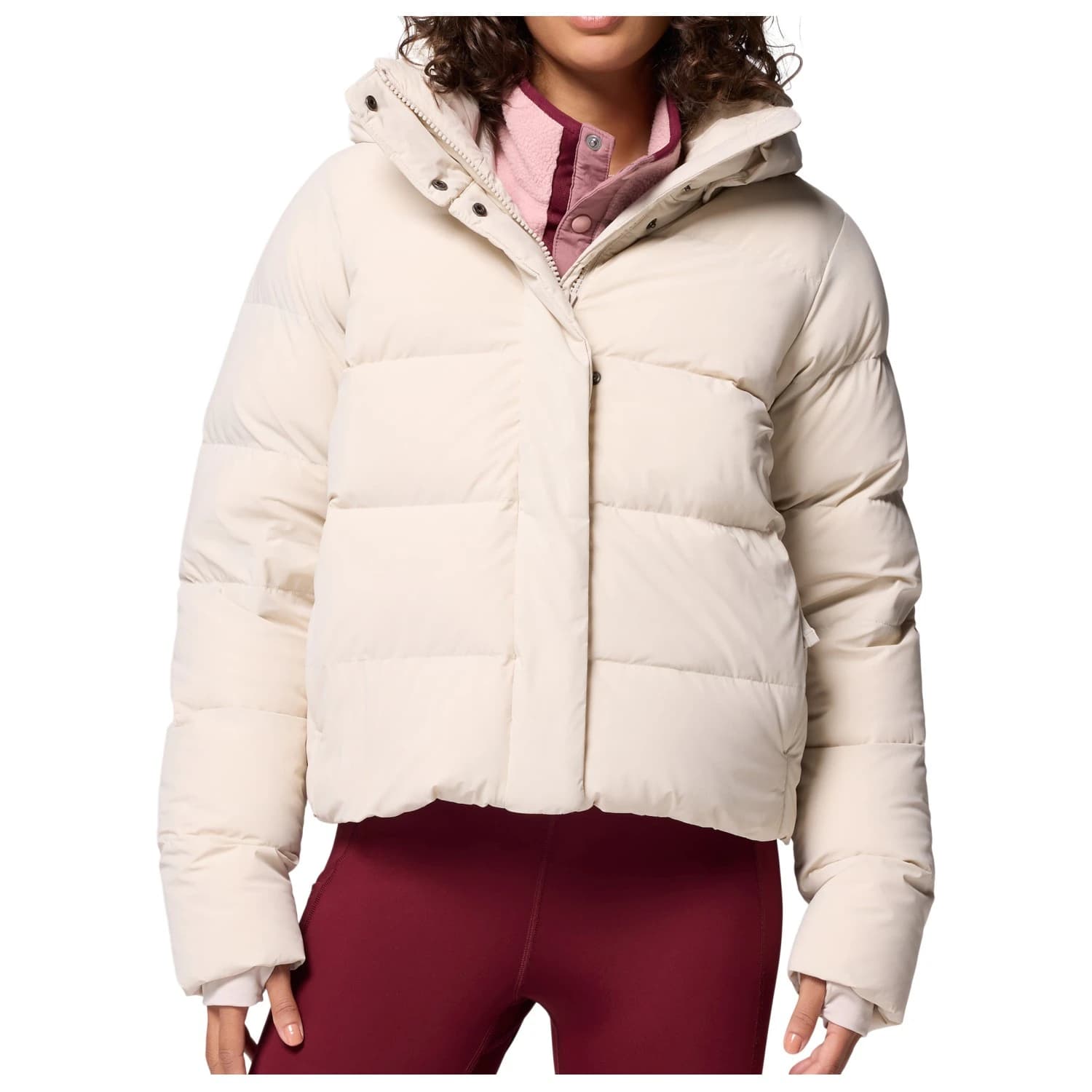 Дамско пухено яке Columbia Women's Amaze Puff Hooded Jacket Down jacket - Dark Stone