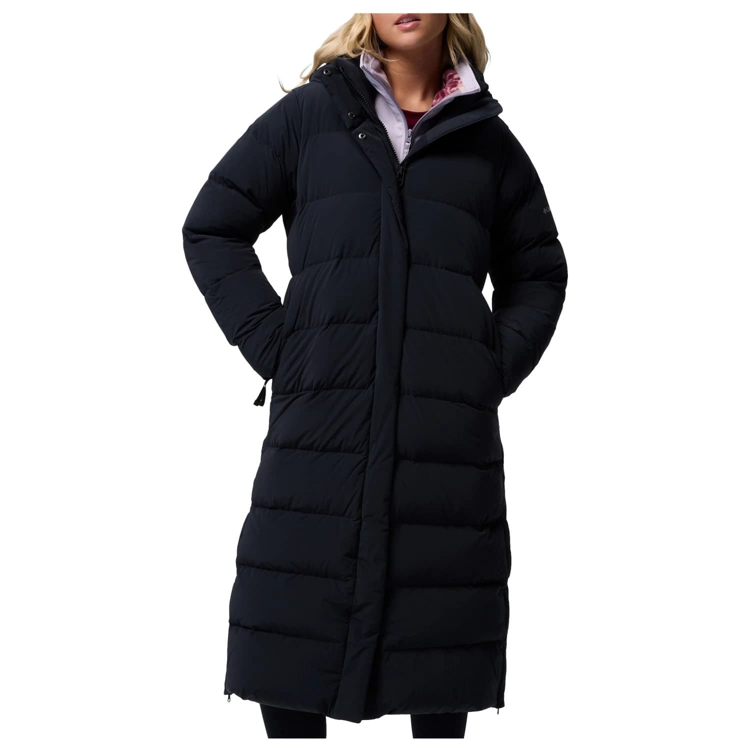 Пухено яке Columbia Women's Amaze Puff Long Hooded Jacket Down jacket - Black