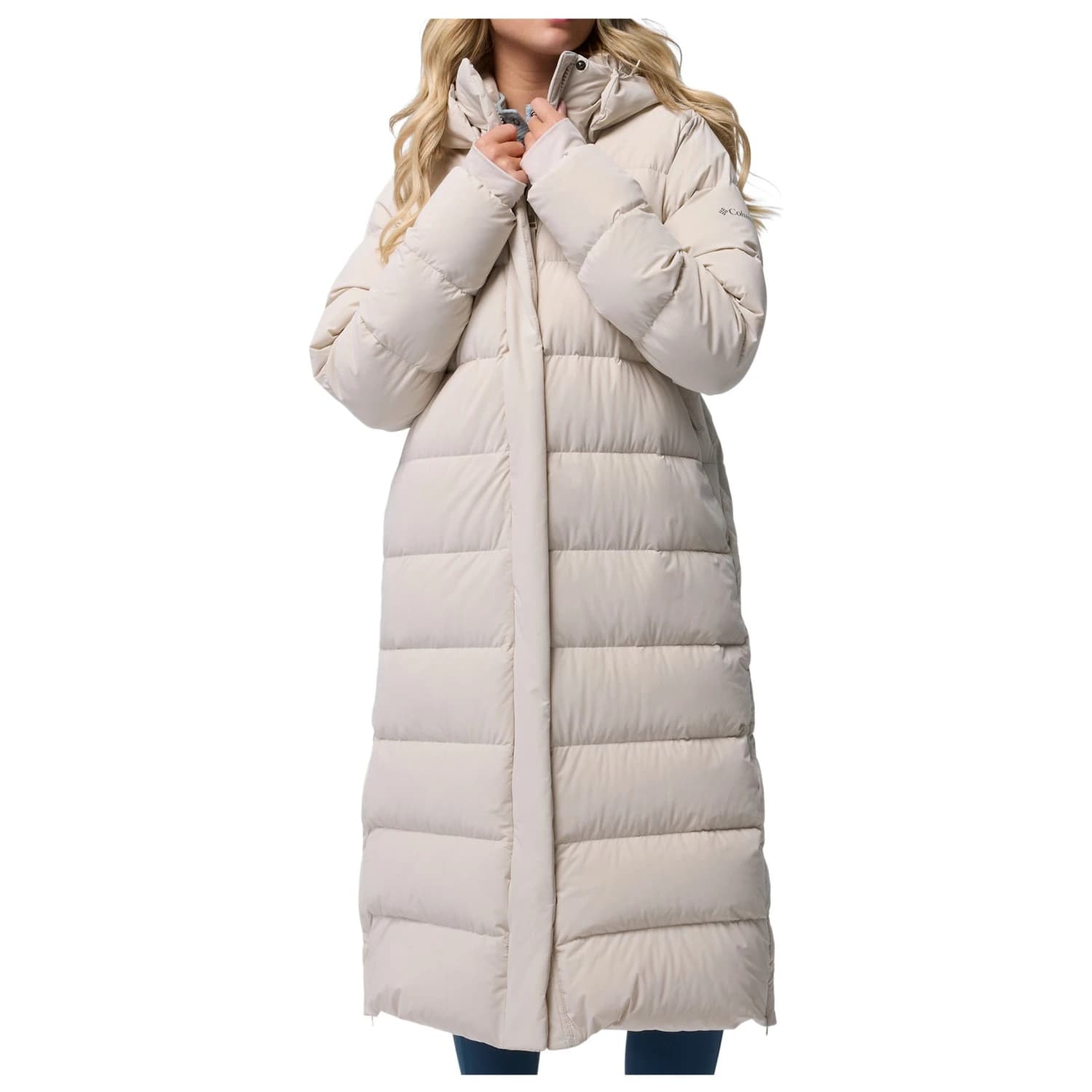 Пухено яке Columbia Women's Amaze Puff Long Hooded Jacket Down jacket - Dark Stone