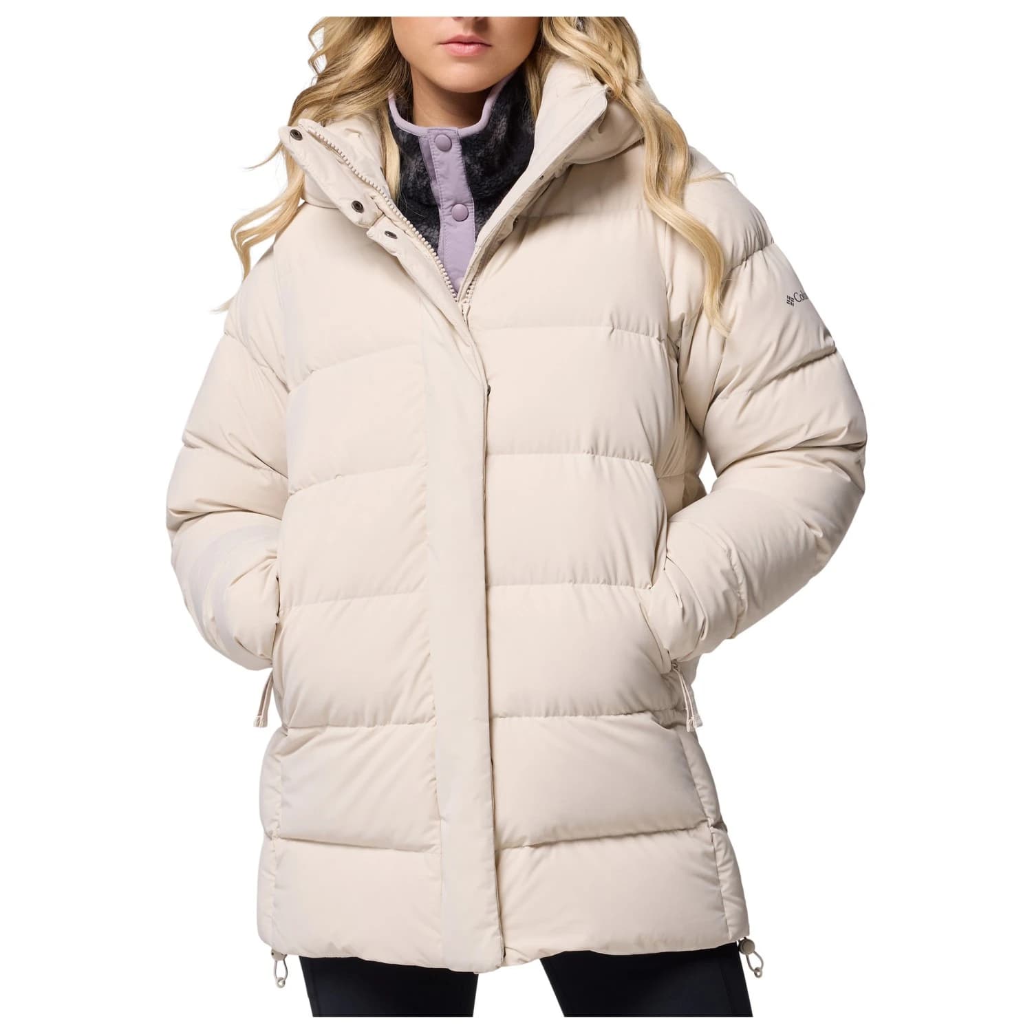 Пухено яке Columbia Women's Amaze Puff Mid Hooded Jacket Down jacket - Dark Stone