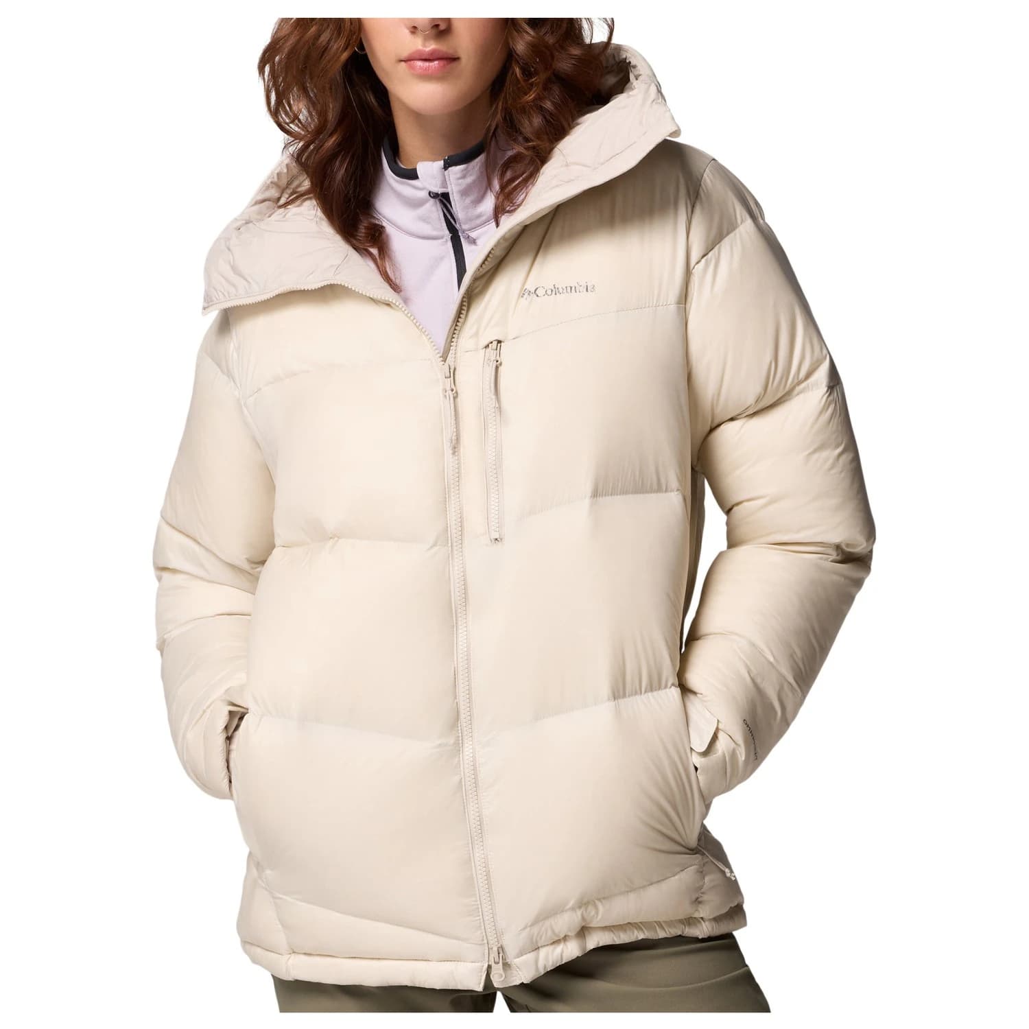 Дамско пухено яке Columbia Women's Cloudview Down Hooded Jacket Down jacket - Dark Stone