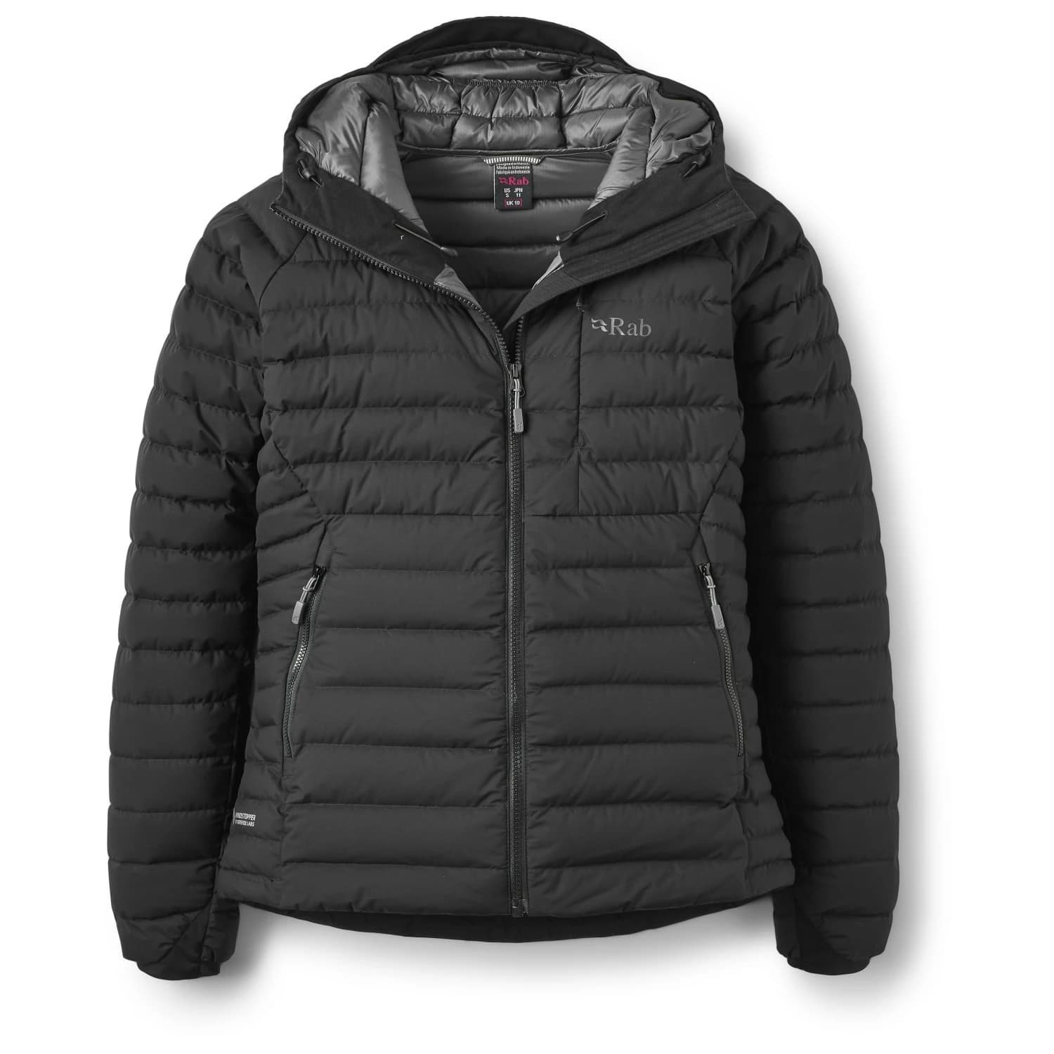 Пухено яке Rab Women's Microlight Windstopper Hoody Down jacket - Black