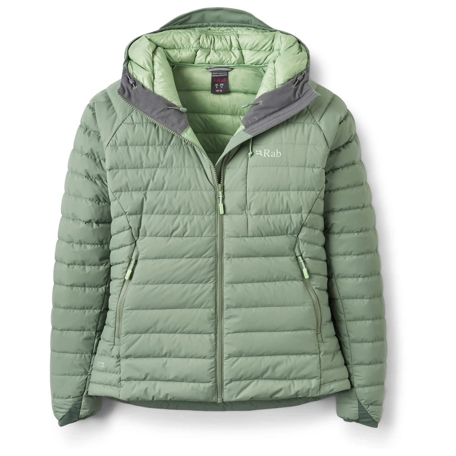 Пухено яке Rab Women's Microlight Windstopper Hoody Down jacket - Dark Fig Green
