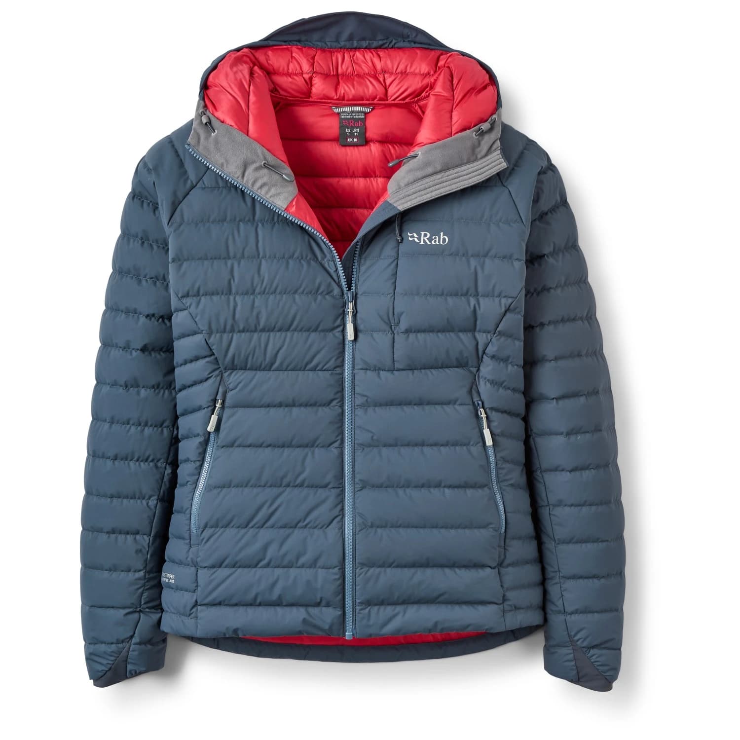 Пухено яке Rab Women's Microlight Windstopper Hoody Down jacket - Steel