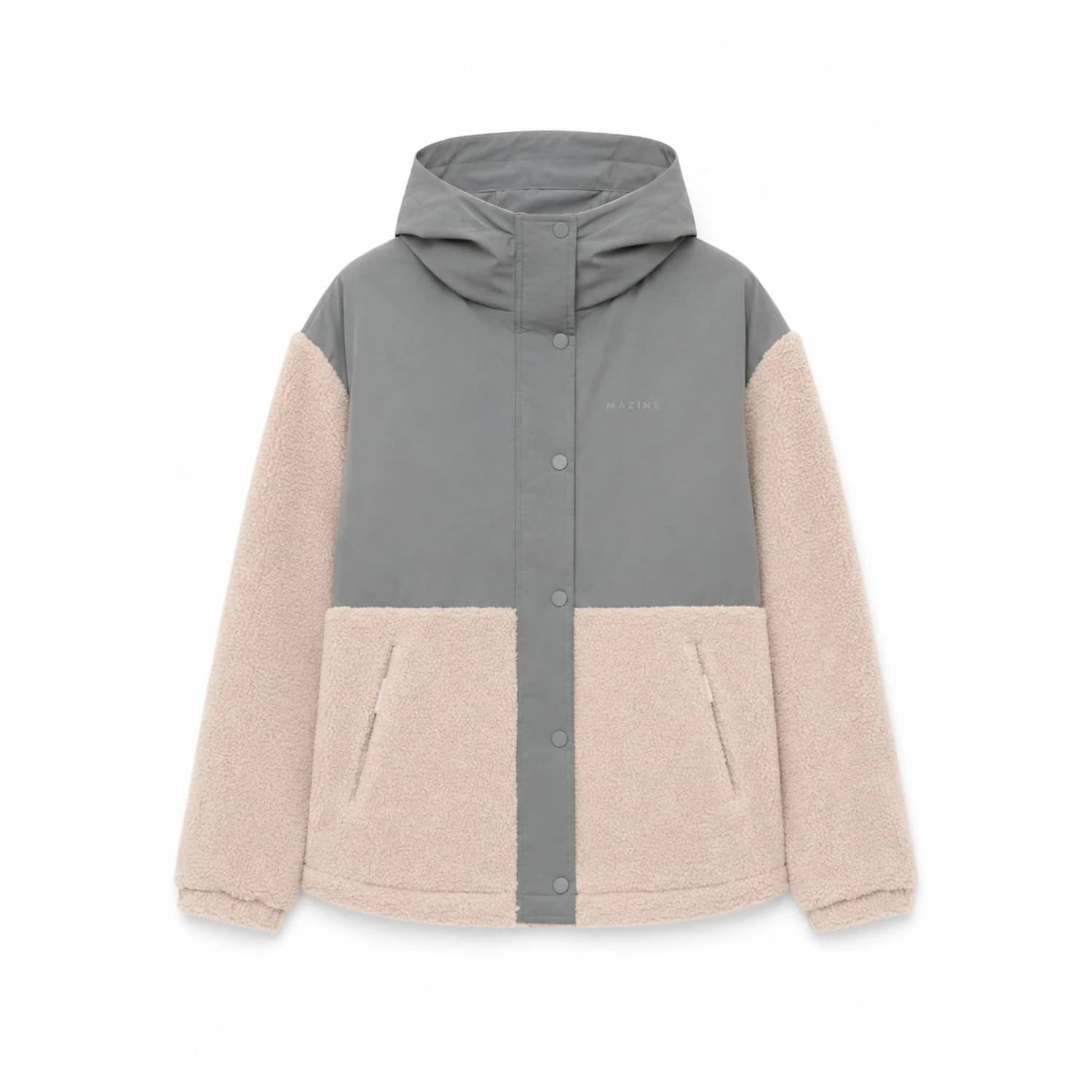 Зимно яке Mazine Women's Fabric Blocking Jacket Winter jacket - Light Bottle / Natural