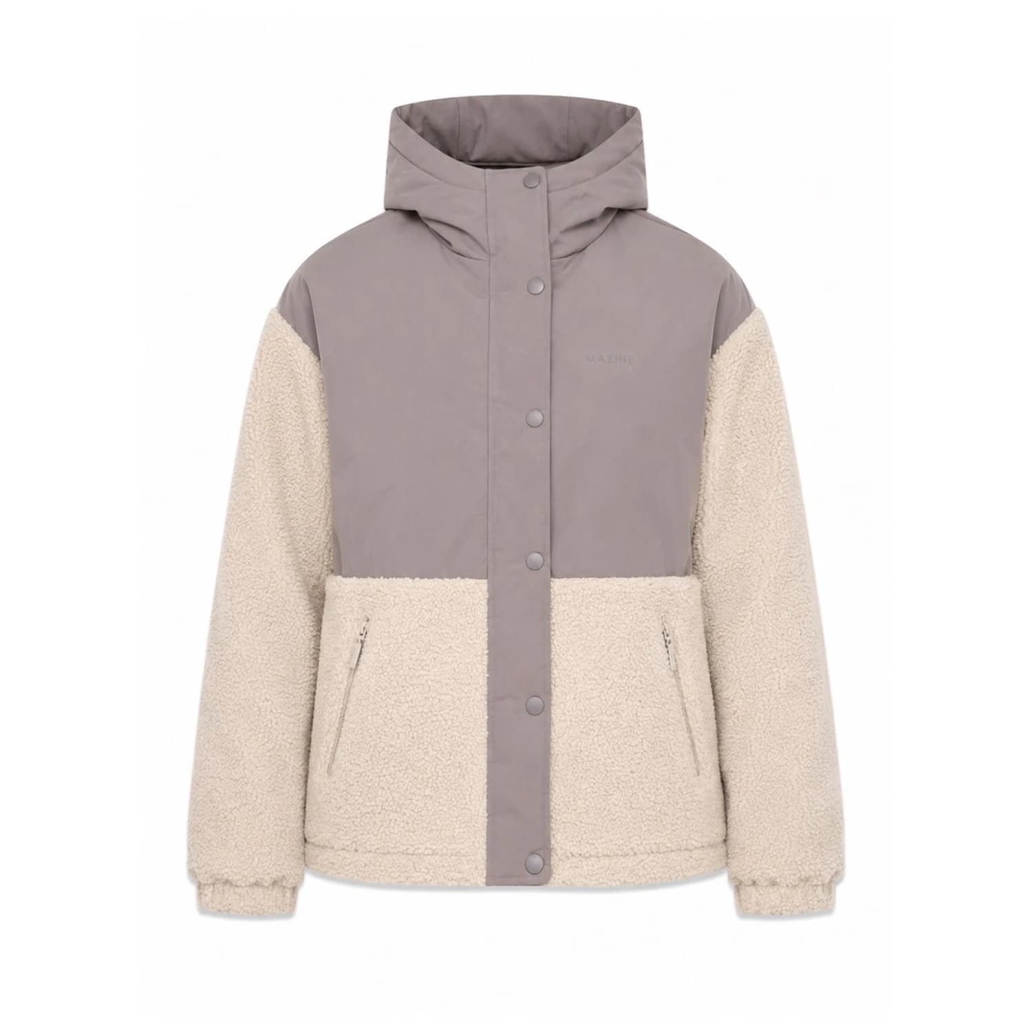 Зимно яке Mazine Women's Fabric Blocking Jacket Winter jacket - Warm Mud / Natural
