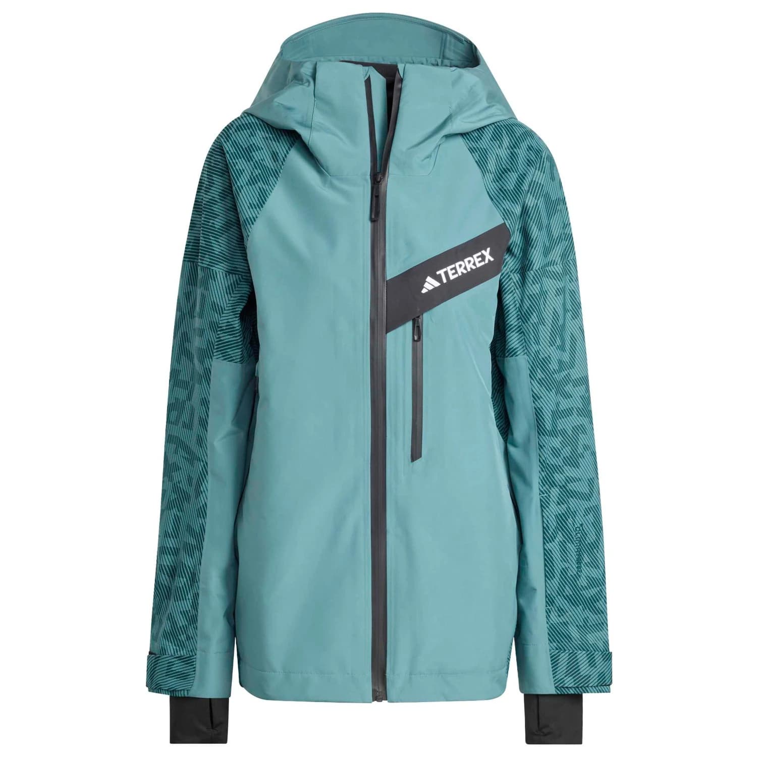 Дамско ски яке Adidas terrex Women's Terrex Techrock Hybrid Primeknit CP+ Ski jacket - Aurora Ivy / Preloved Teal