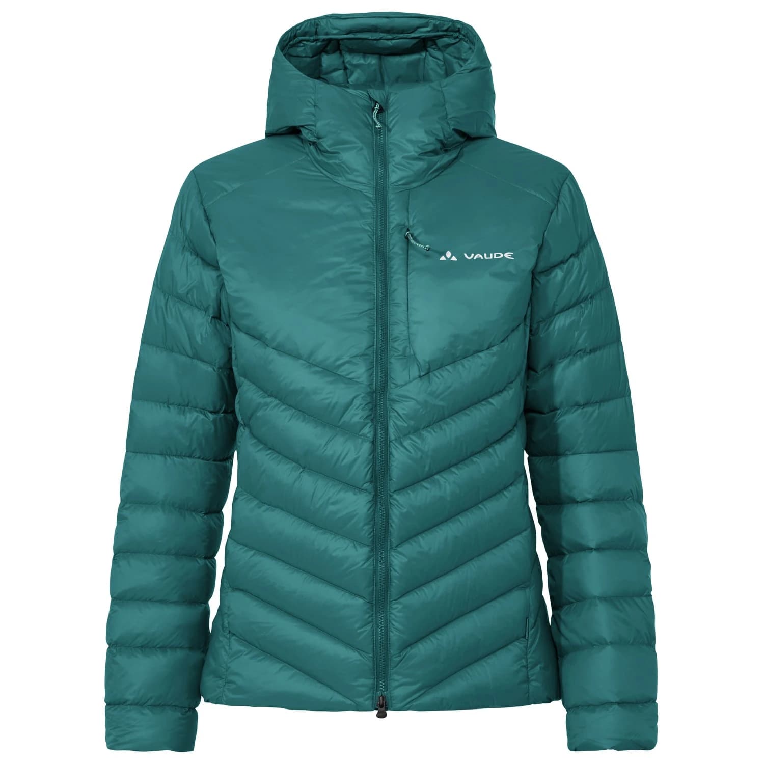 Пухено яке Vaude Women's Monviso Down Hooded Jacket Down jacket - Dark Fjord Green