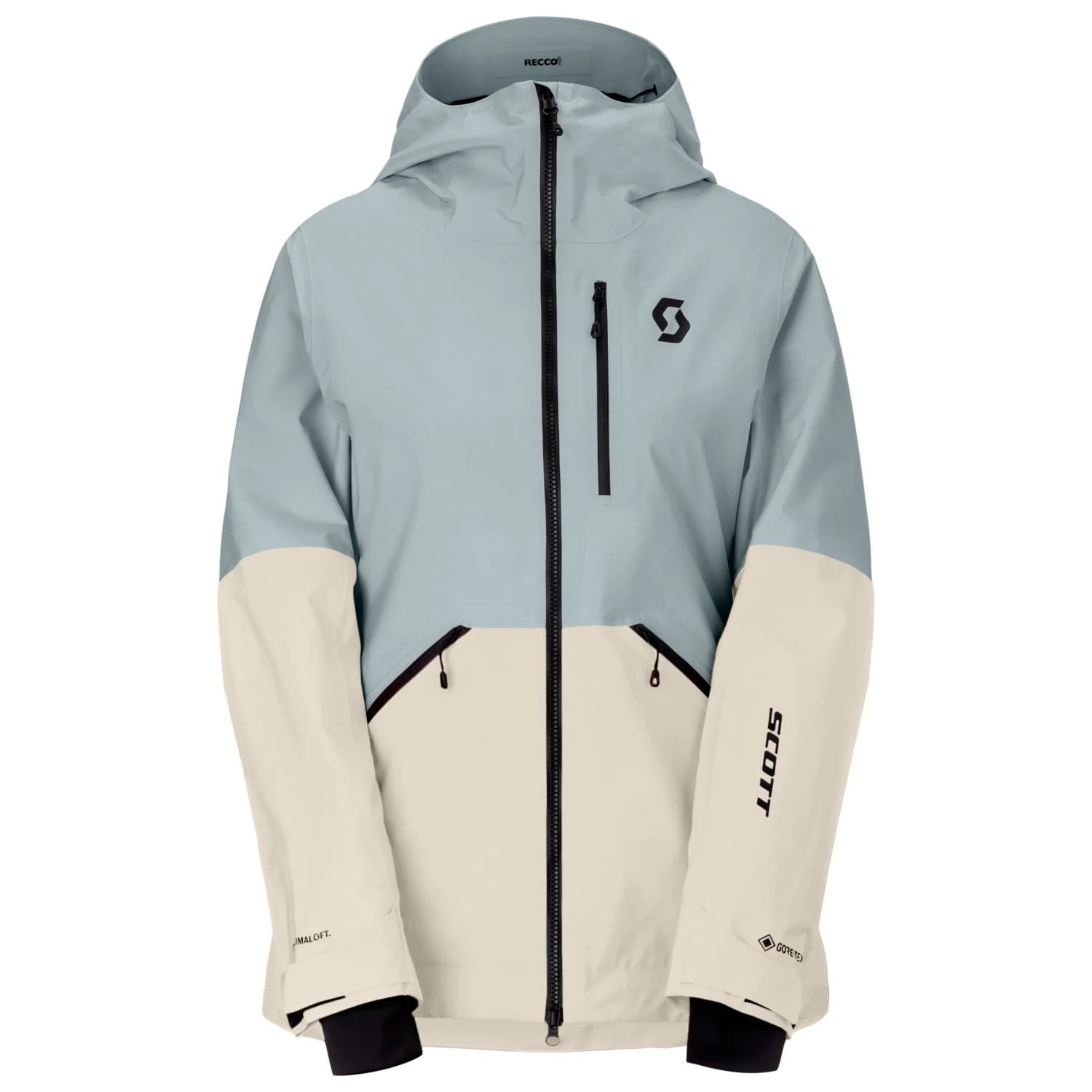 Ски яке Scott Women's Vertic GTX 2L PL Jacket Ski jacket - Mist Blue / Latte Beige