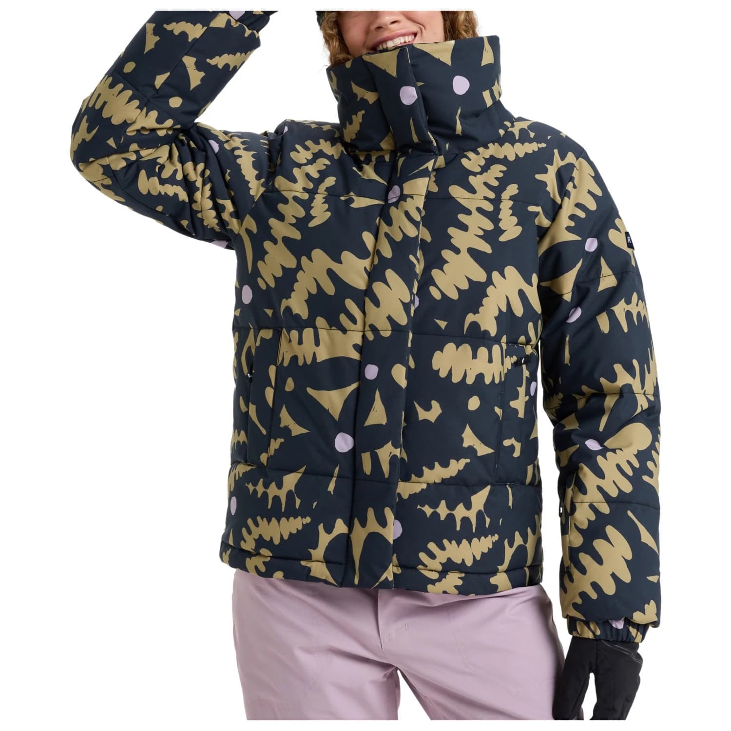 Дамско ски яке Roxy Women's Snow Winter Rebel Ski jacket - Fennel Seed Big Flower
