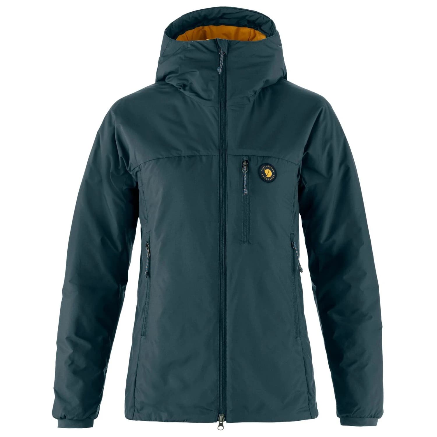 Дамско синтетично яке Fjällräven Women's Bergtagen 60 Insulation Jacket Synthetic jacket - Mountain Blue / Mustard Yellow