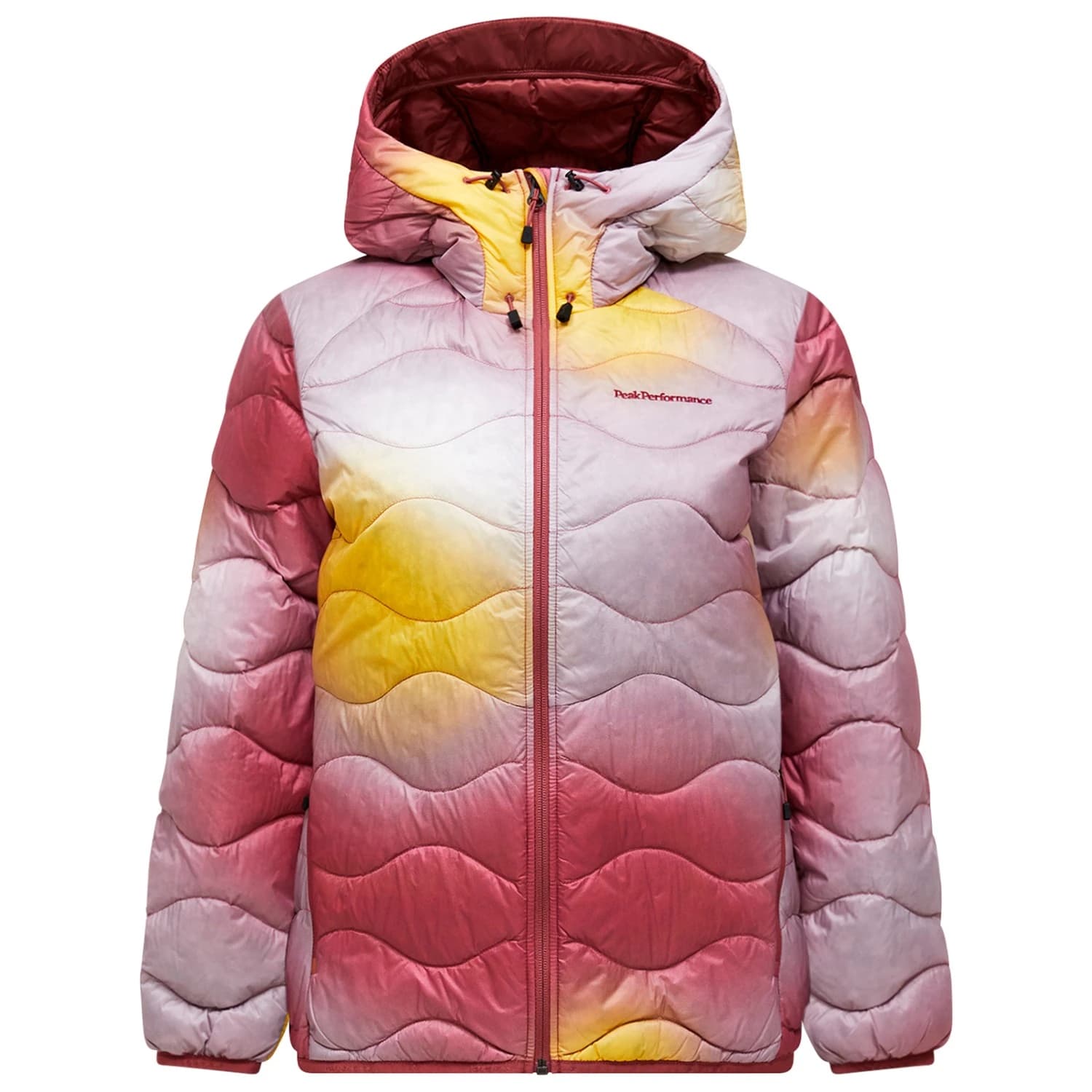 Дамско пухено яке Peak performance Women's Aop Helium Down Hood Down jacket - Sunny Melt