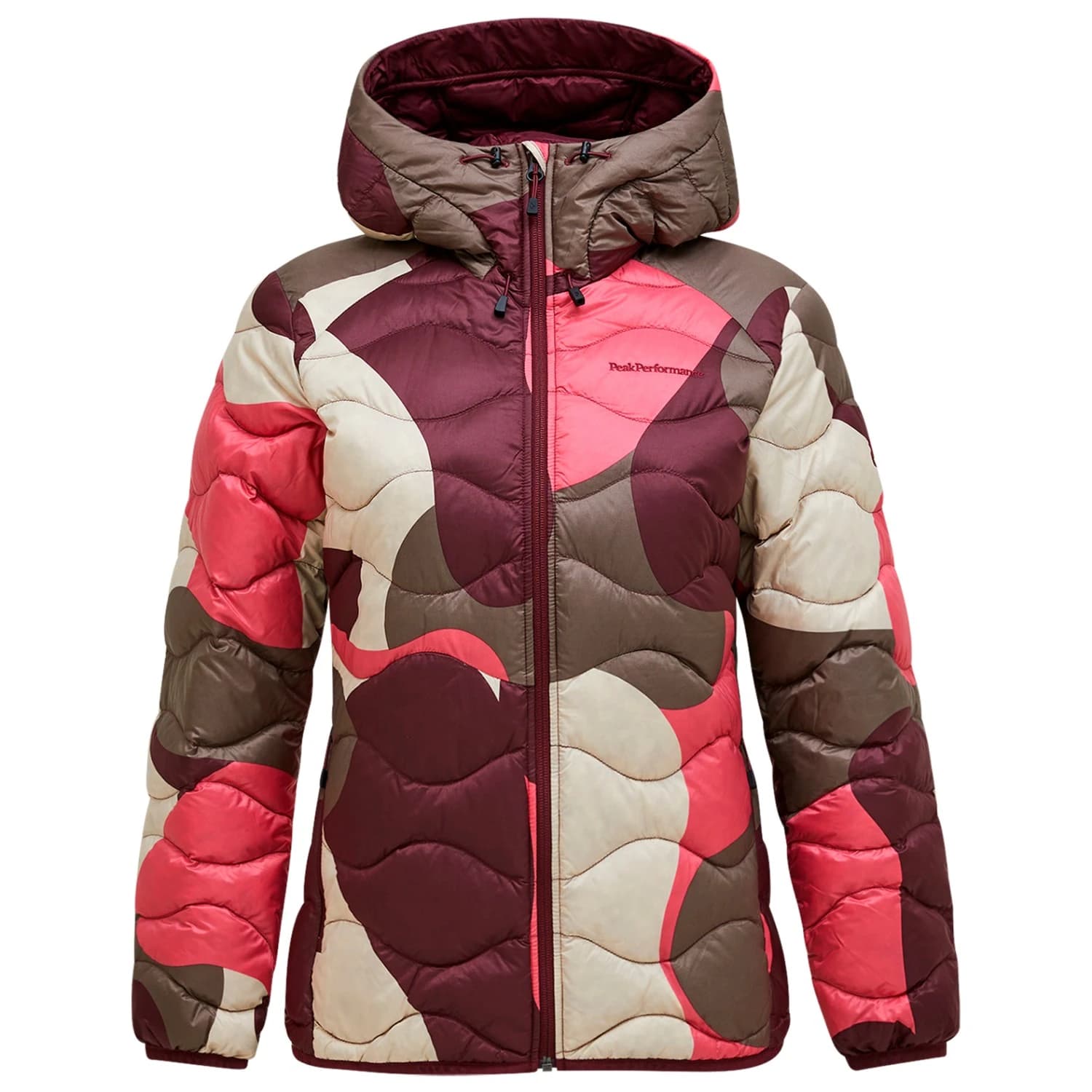 Дамско пухено яке Peak Performance Women's Aop Helium Down Hood Down jacket - 331 Snowbank