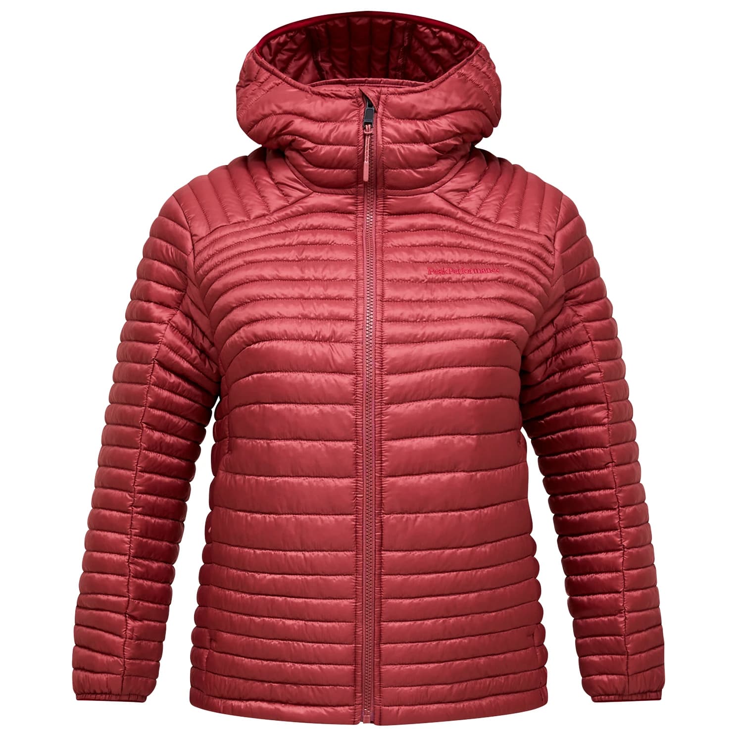 Дамско синтетично яке Peak Performance Women's Monolight Liner Hood Synthetic jacket - Wild Rouge