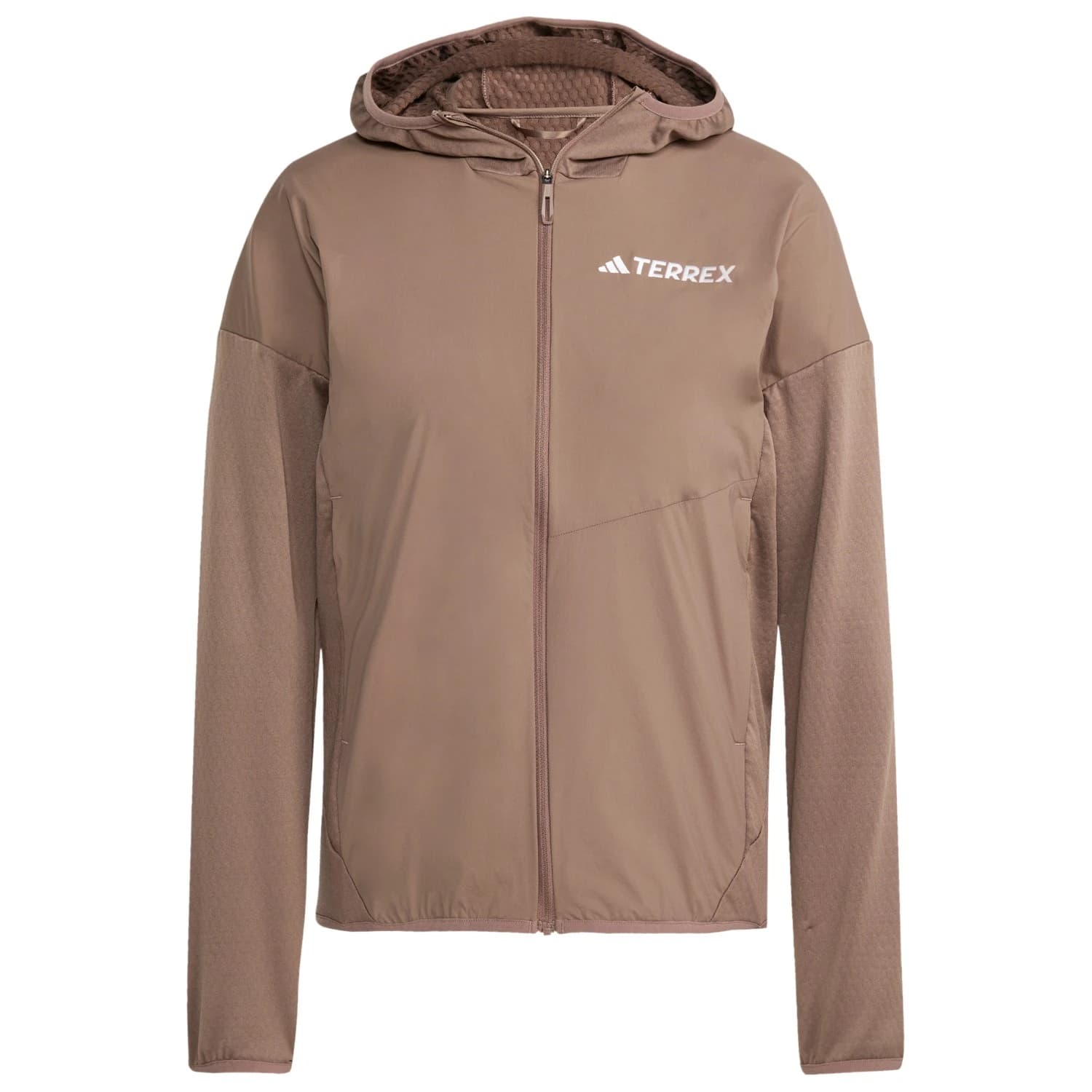 Дамско синтетично яке Adidas terrex Women's XPR Wind Hybrid Fleece Synthetic jacket - Earth Strata