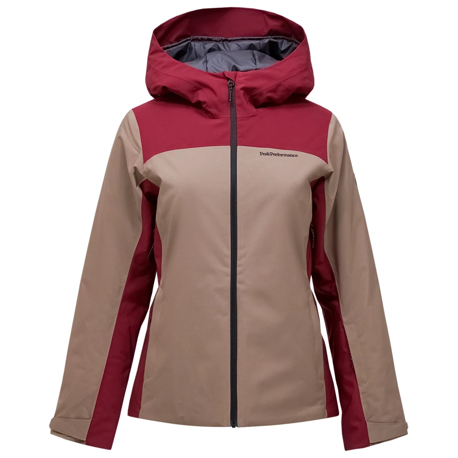 Ски яке Peak Performance Women's Anima Blocked Insulated Ski jacket - Terrain Tan / Porto