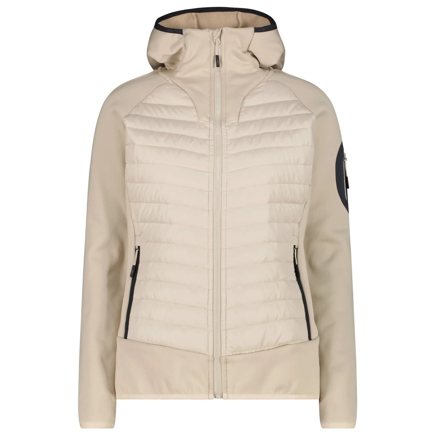 Синтетично яке CMP Women's Jacket Hybrid Fix Hood 36E1326 Synthetic jacket - Kaki