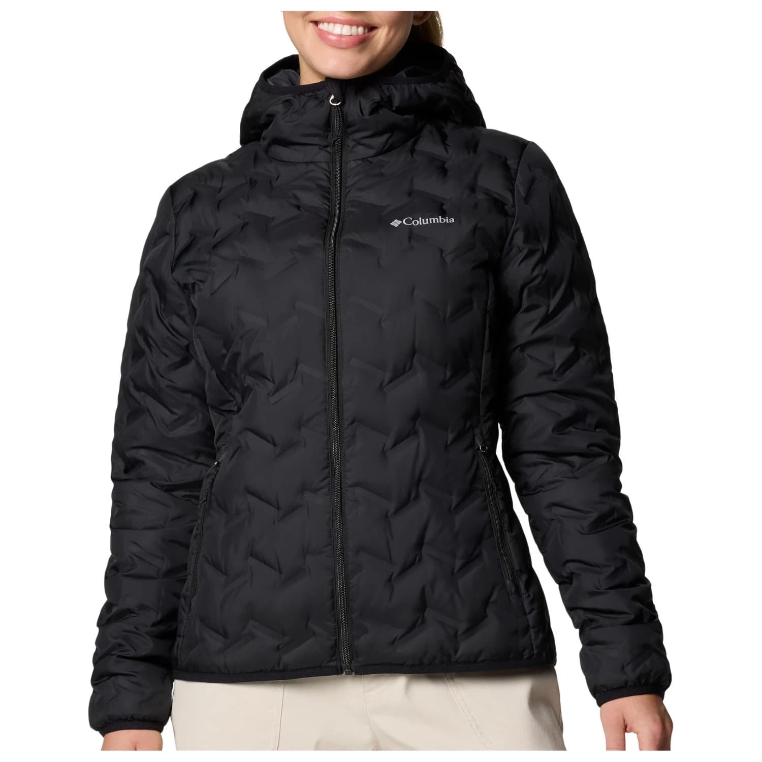 Пухено яке Columbia Women's Delta Ridge II Down Hooded Jacket Down jacket - Black