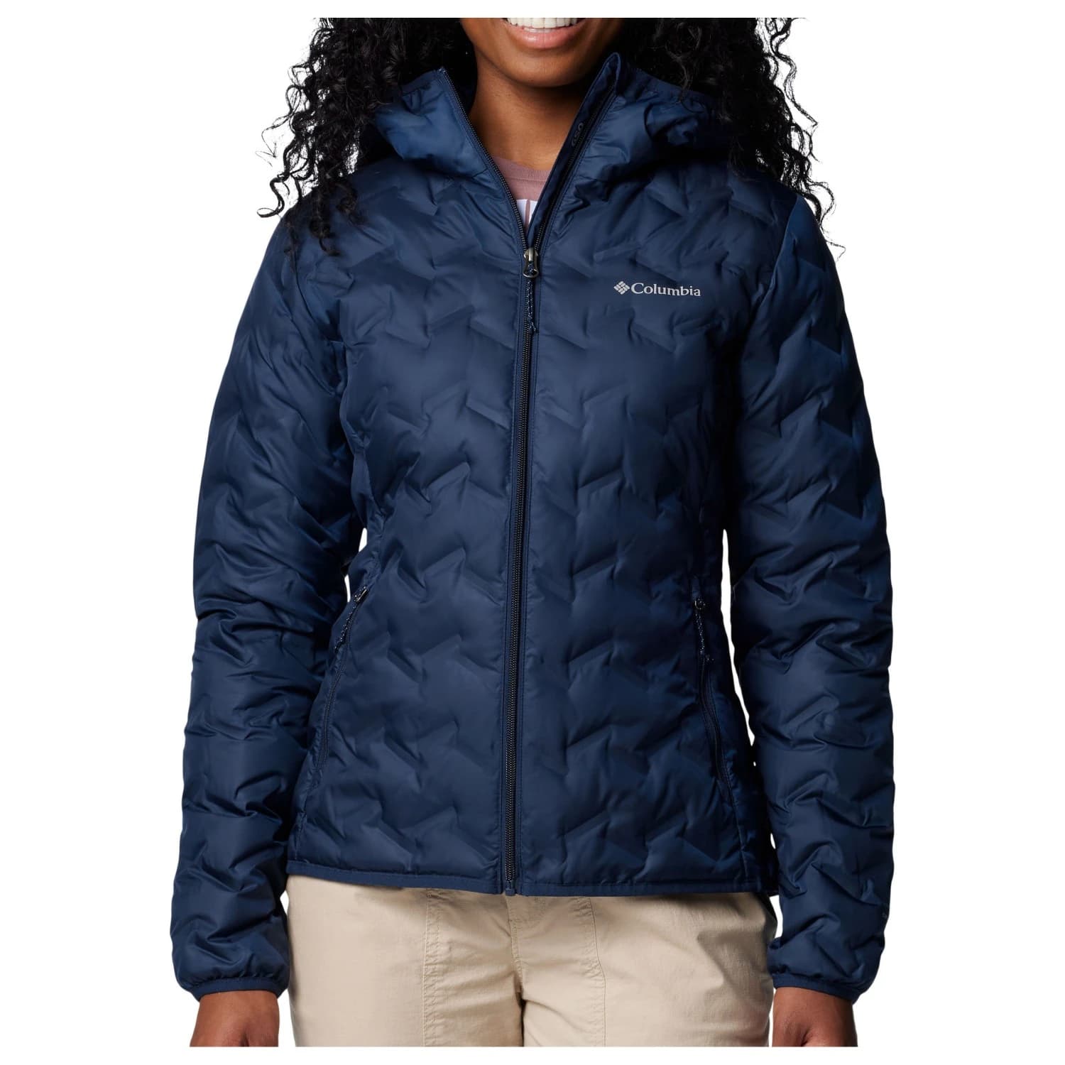 Пухено яке Columbia Women's Delta Ridge II Down Hooded Jacket Down jacket - Collegiate Navy
