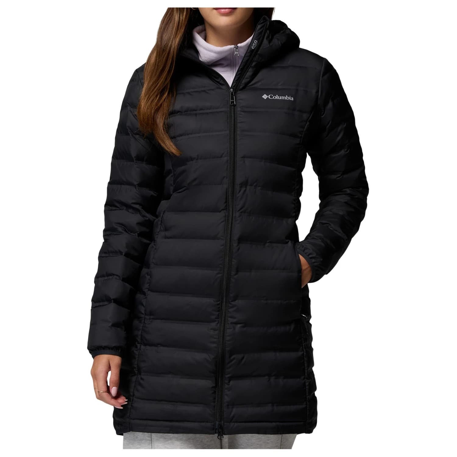 Пухено яке Columbia Women's Lake 22 II Down Long Hooded Jacket Down jacket - Black