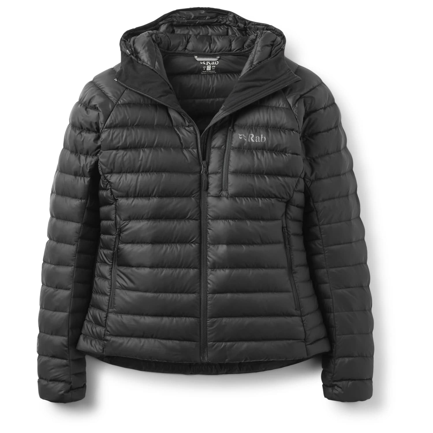 Дамско пухено яке Rab Women's Microlight Alpine Hoody Down jacket - Black