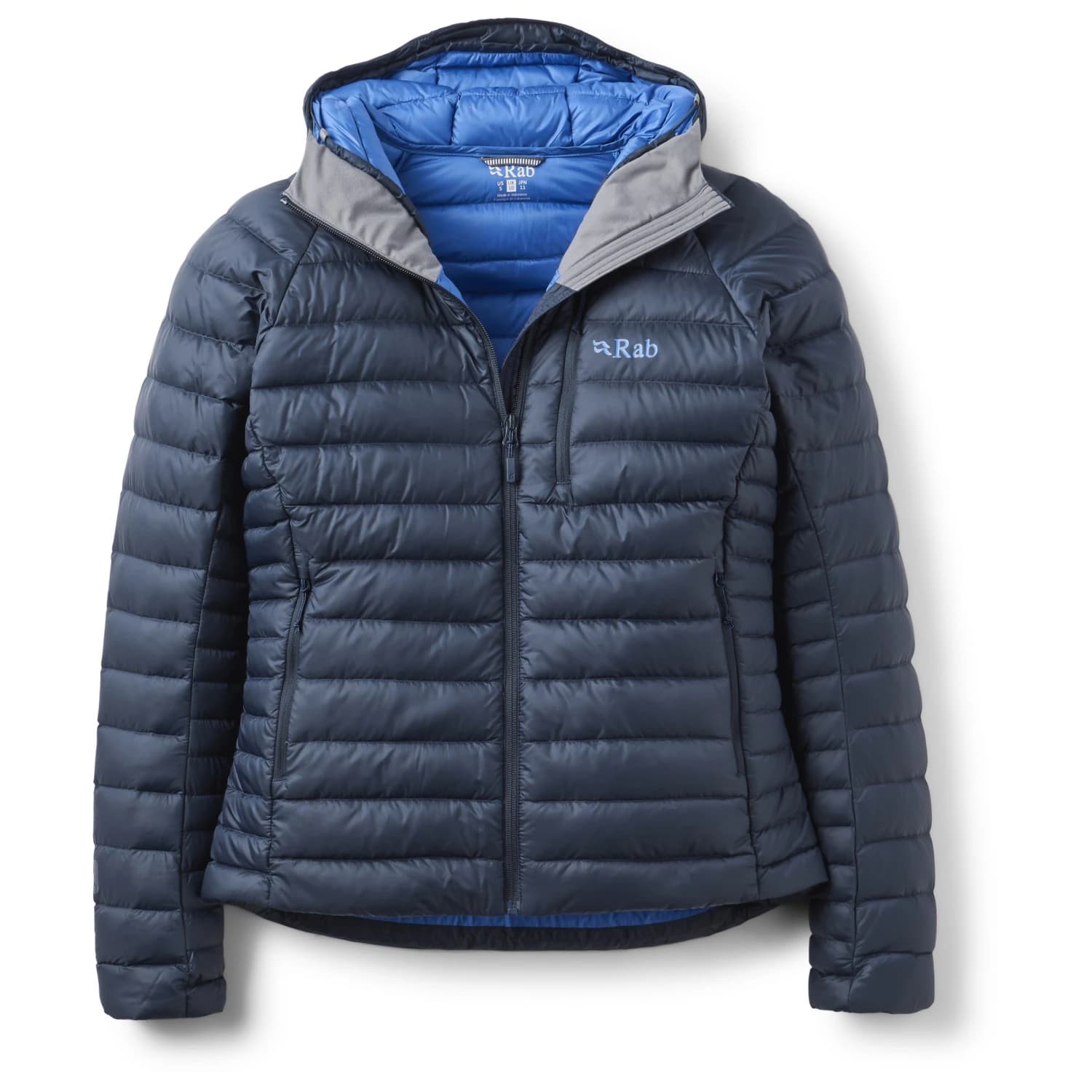 Дамско пухено яке Rab Women's Microlight Alpine Hoody Down jacket - Galaxy Blue