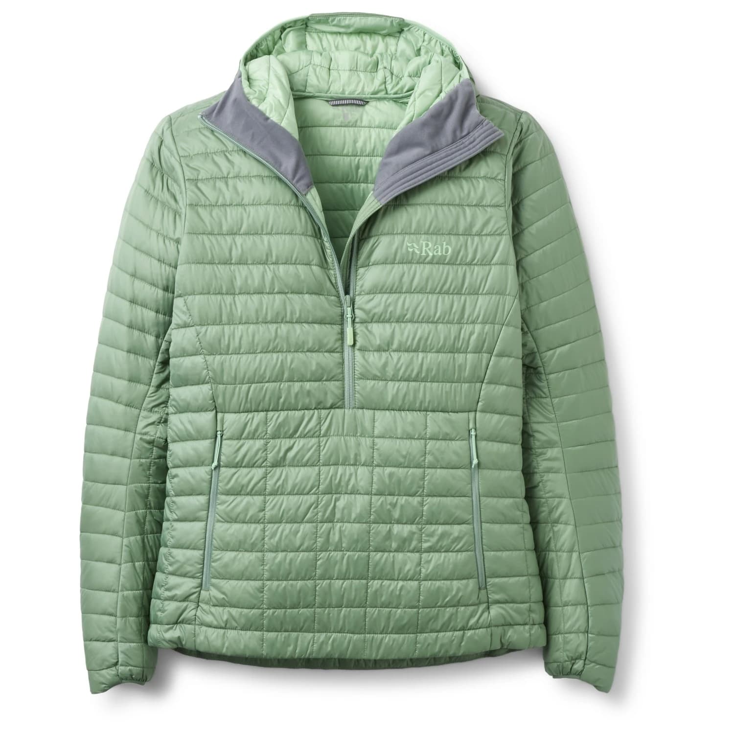 Дамско пухено яке Rab Women's Microlighter Pullover Hoody Down jacket - Dark Fig Green
