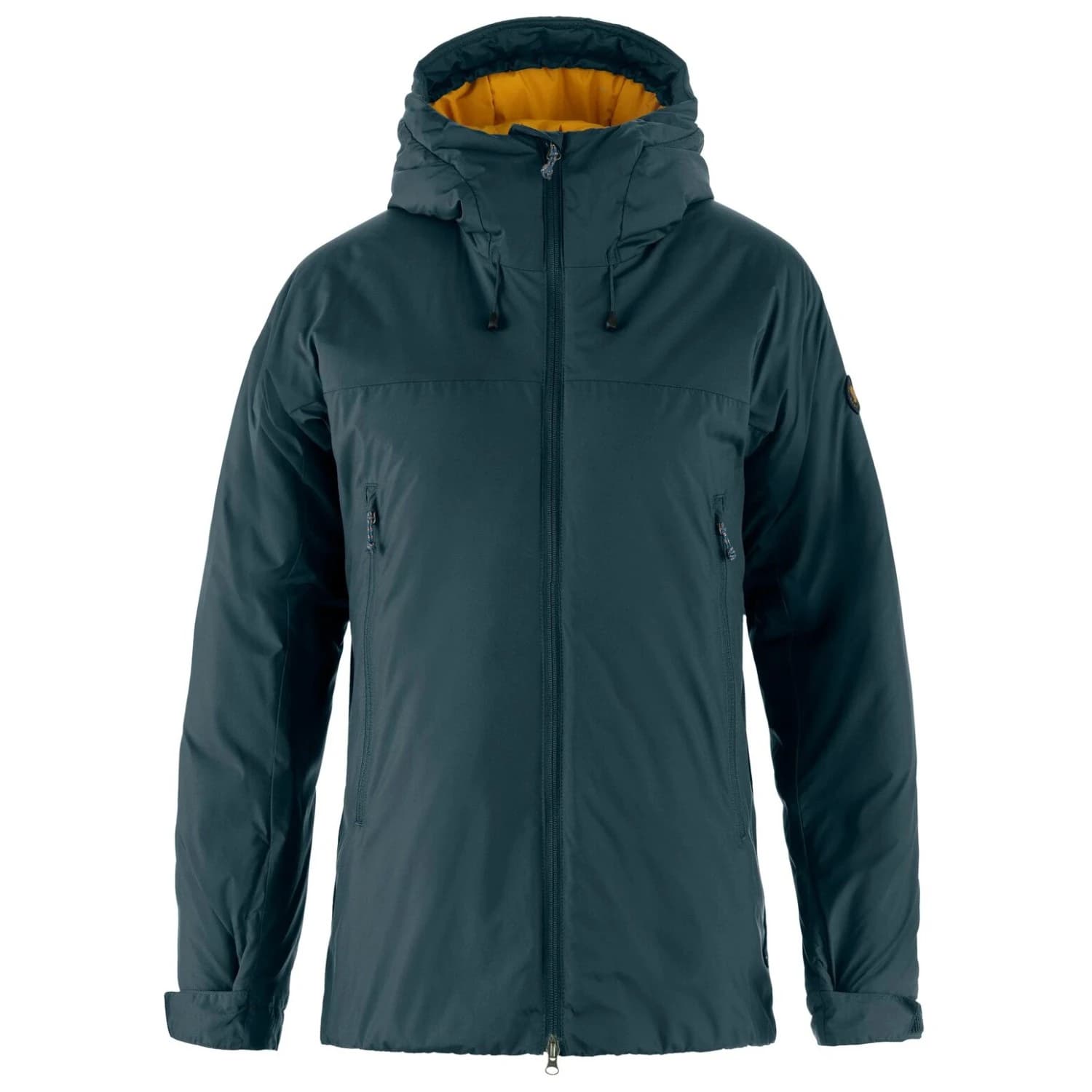 Дамско синтетично яке Fjällräven Women's Bergtagen 130 Insulation Jacket Synthetic jacket - Mountain Blue / Mustard Yellow