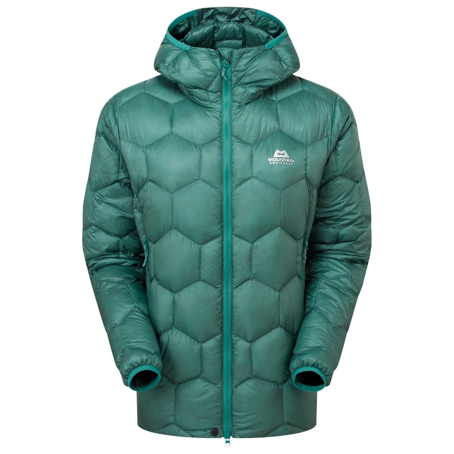 Пухено яке Mountain Equipment Women's Xenith Hooded Jacket Down jacket - Sea Pine
