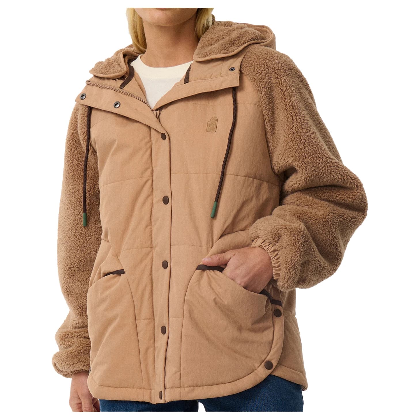 Зимно яке Rip Curl Women's S-Series Splice Puffer Winter jacket - Brown