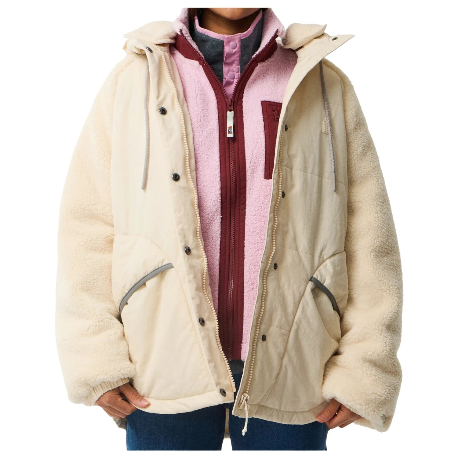 Зимно яке Rip Curl Women's S-Series Splice Puffer Winter jacket - Off White